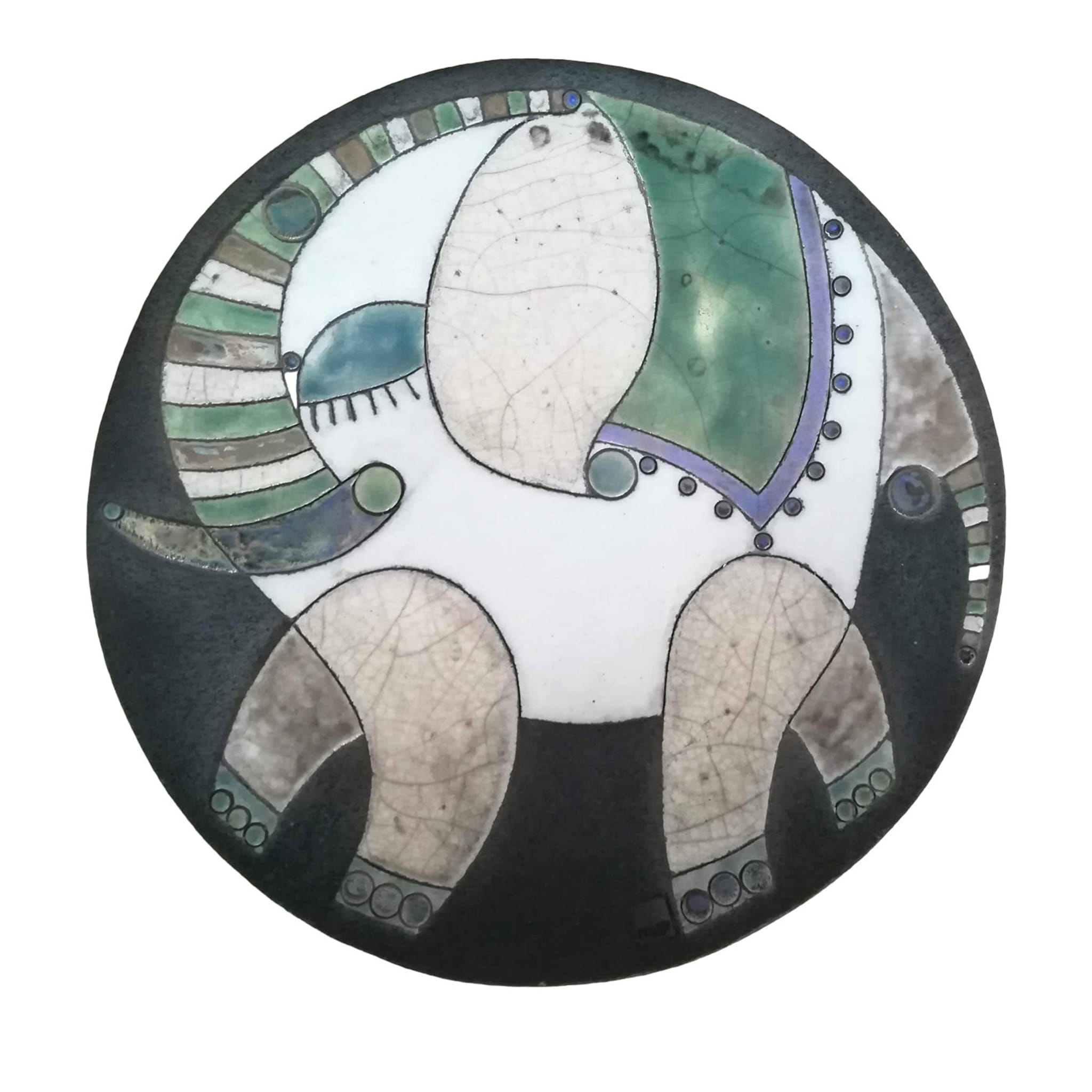 Dekorative Platte mit Elefant - Hauptansicht