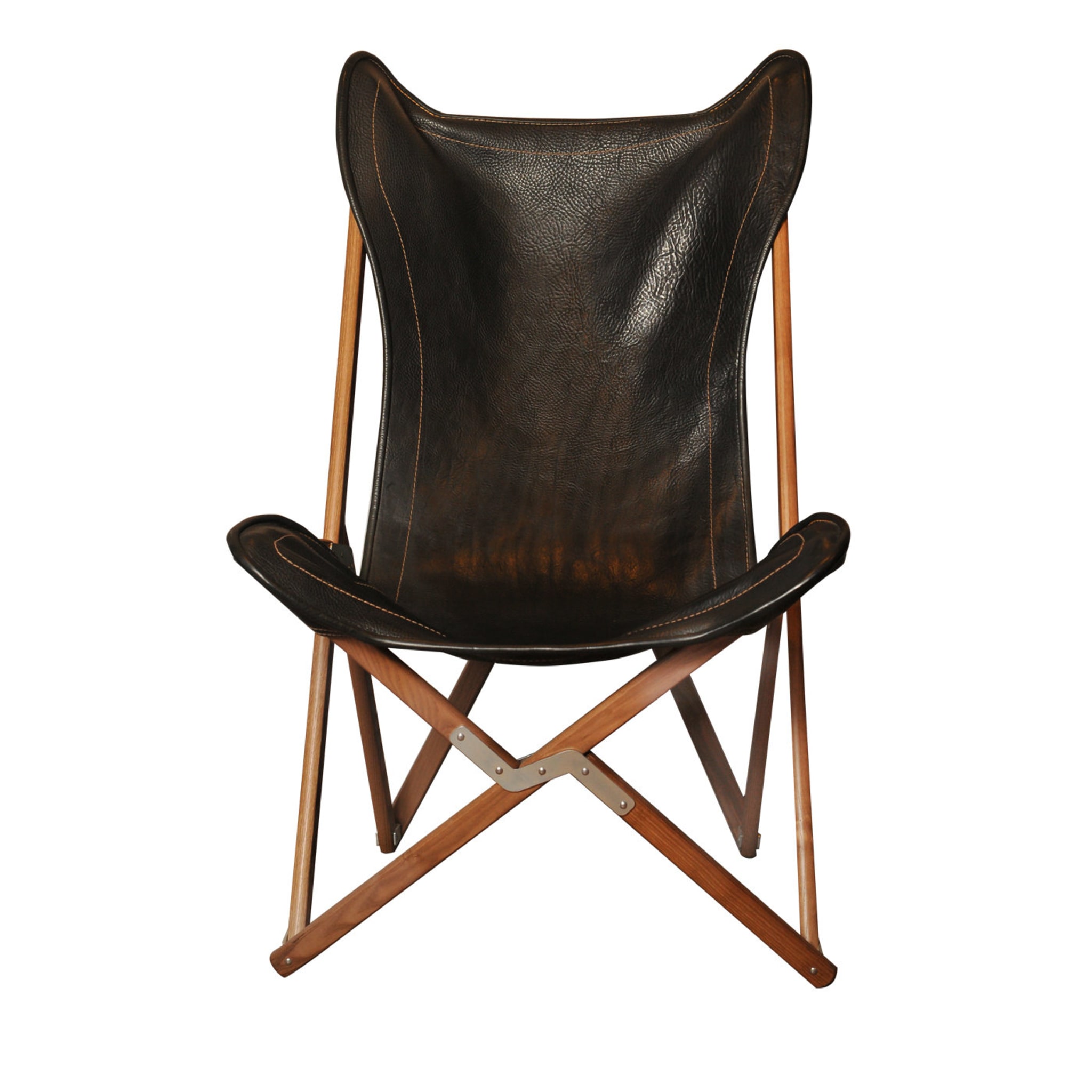Black Leather Tripolina chair - Main view