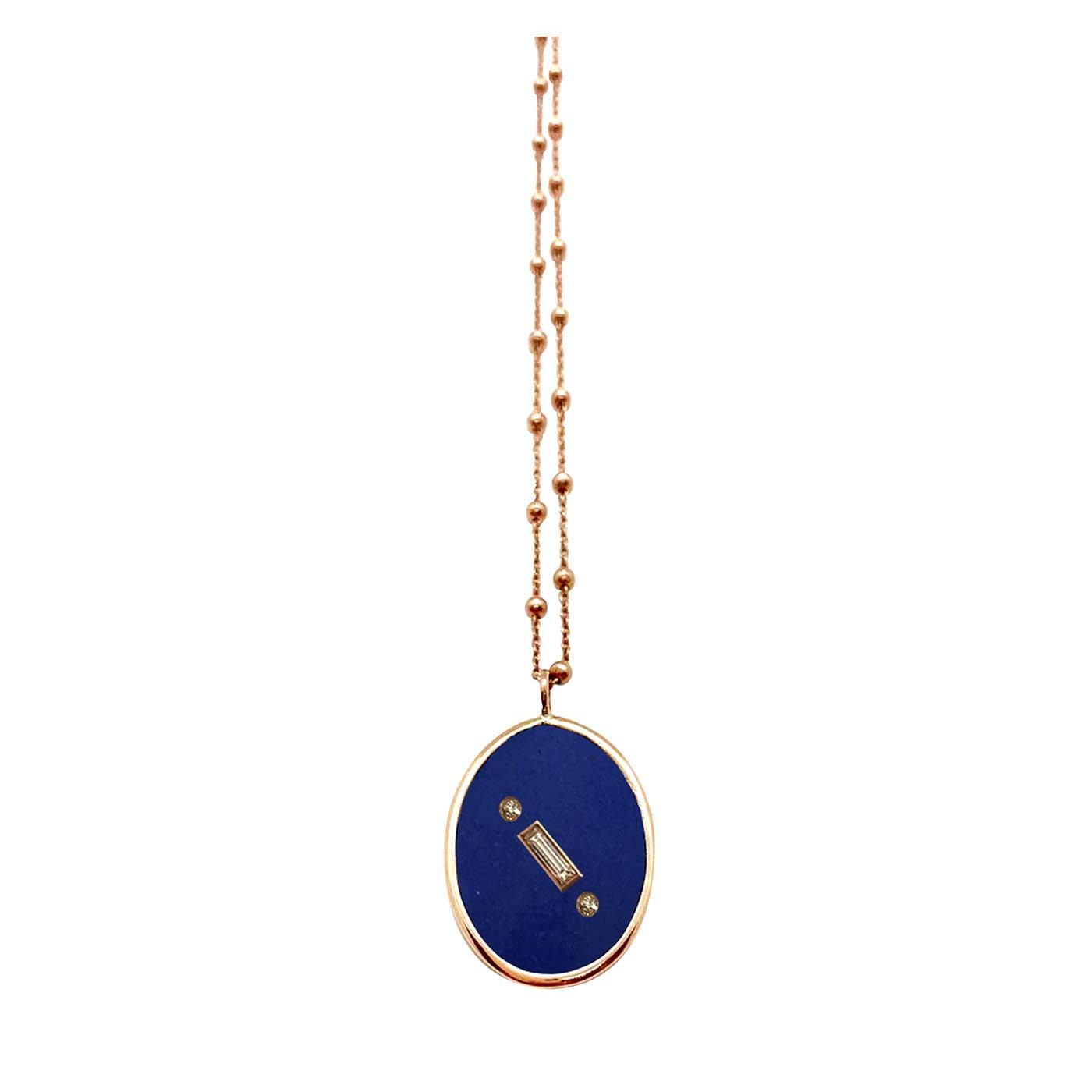 Blue Rainbow Gold Necklace with Diamonds - Aonie