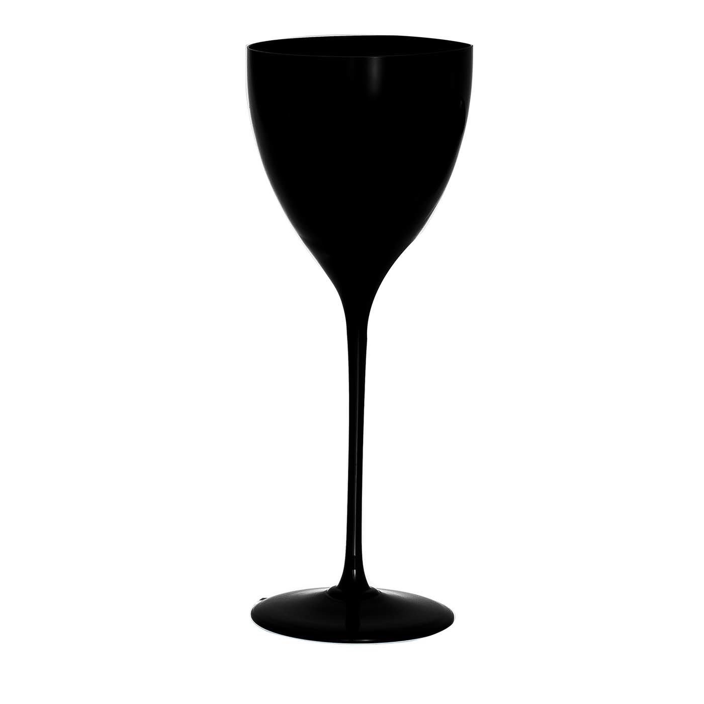 Guccio Set of 6 Black Water Glasses - Cristalleria ColleVilca
