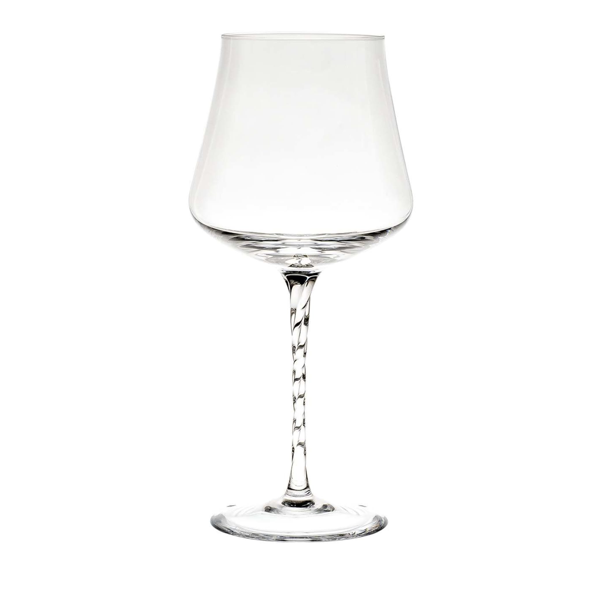Beviamo Set of 6 Water Glasses with Twisted Stem - Main view