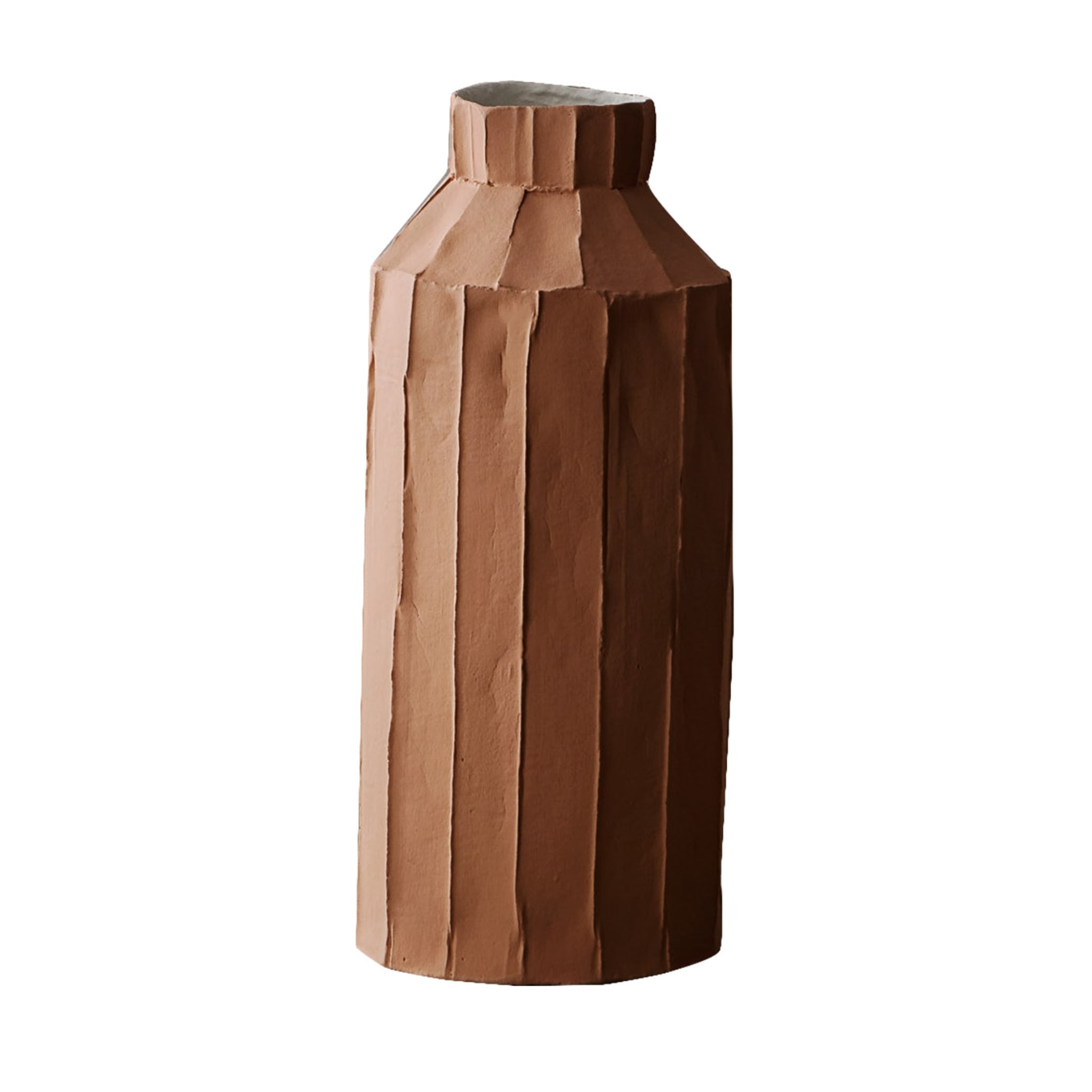 Cartocci Corteccia Fide Vase aus rotem Backstein - Hauptansicht
