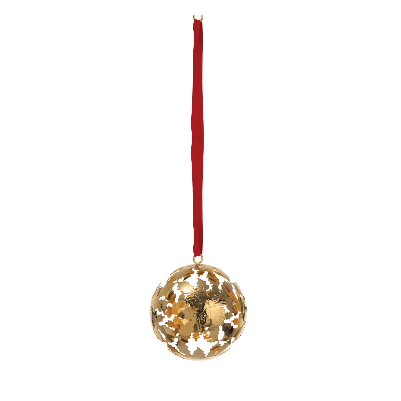 Christmas Holly Gold Ornament - Greggio