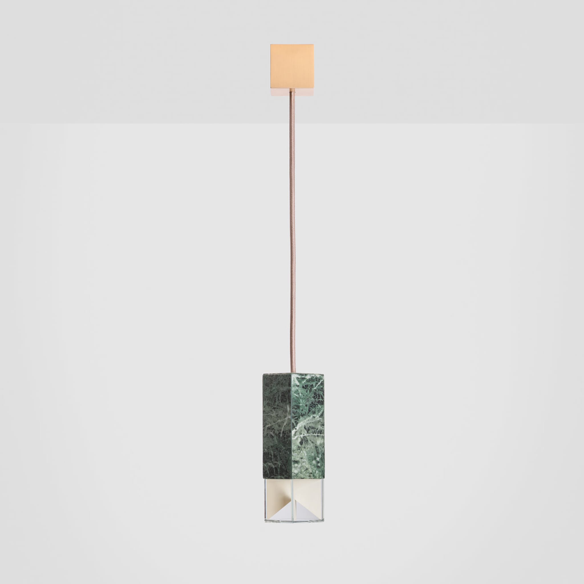 Lamp/One Green Marble Pendant Lamp - Alternative view 1