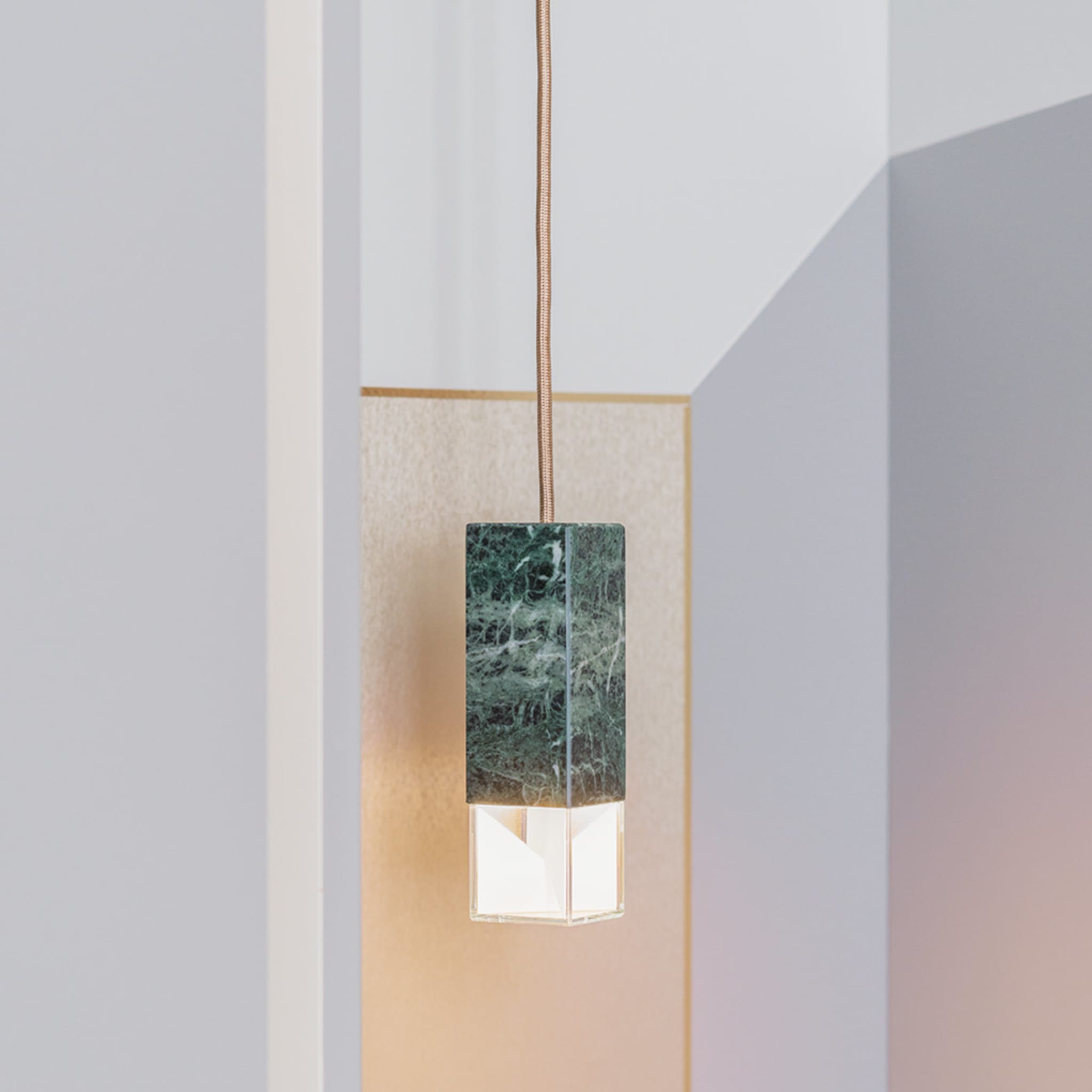 Lamp/One Green Marble Pendant Lamp - Alternative view 5