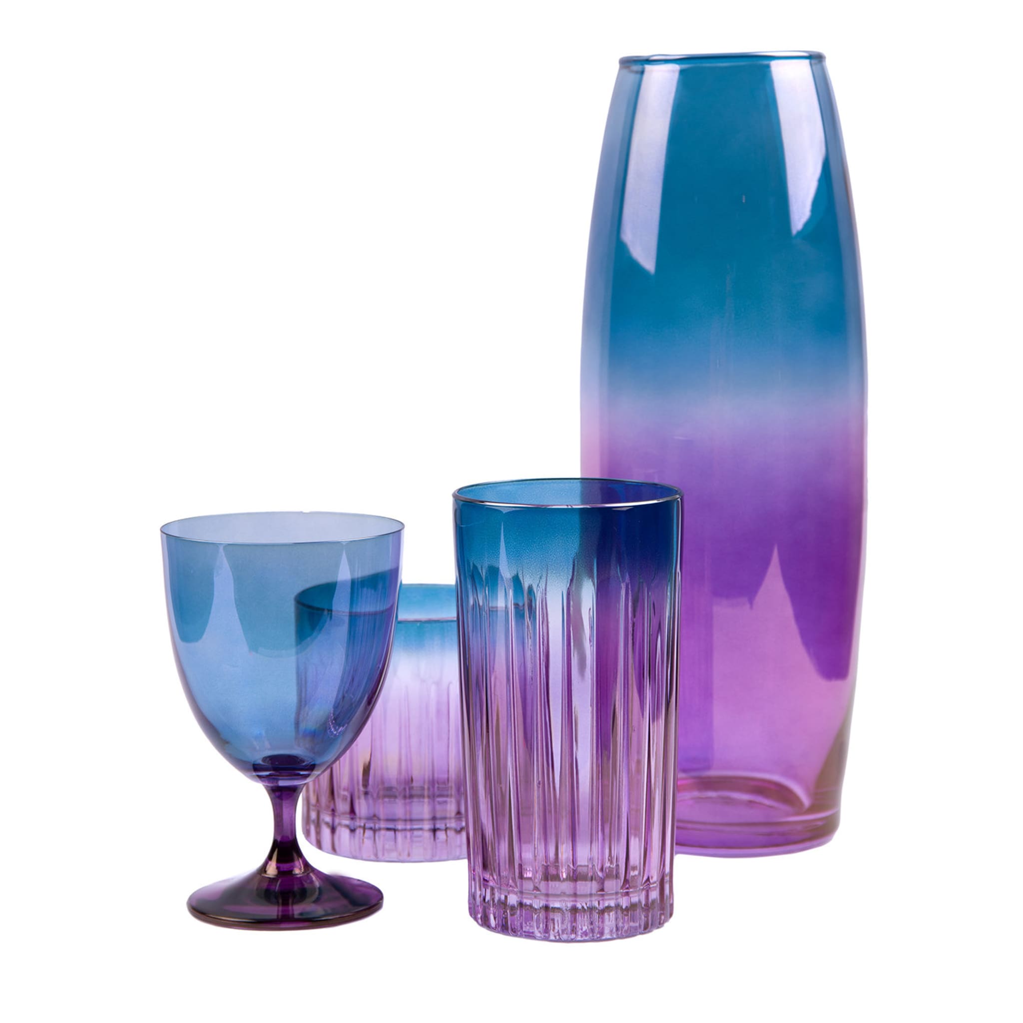 Fleury Set of 2 Purple-To-Blue Water Goblets - Alternative view 1
