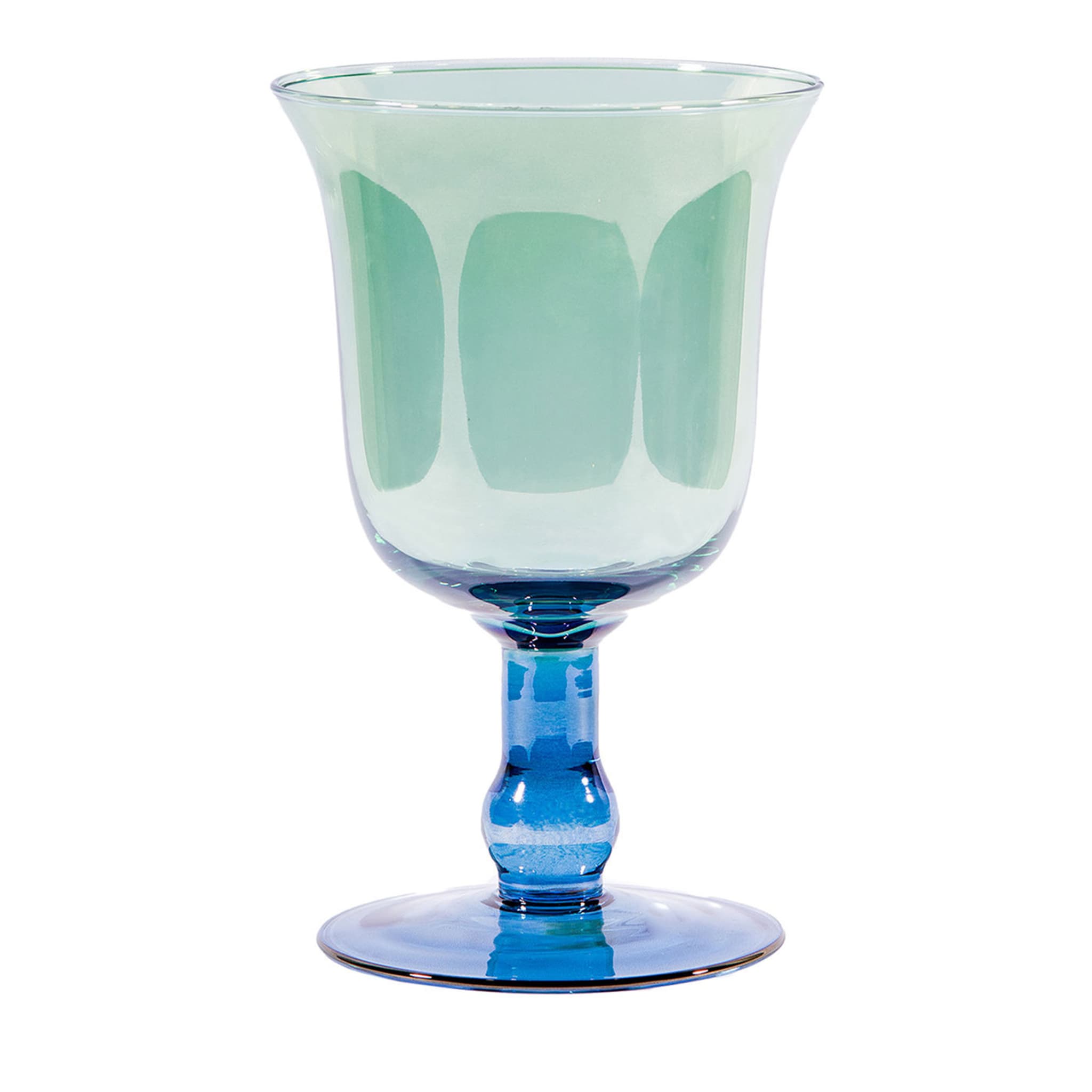 Petit vase en gobelet bleu-vert - Vue principale