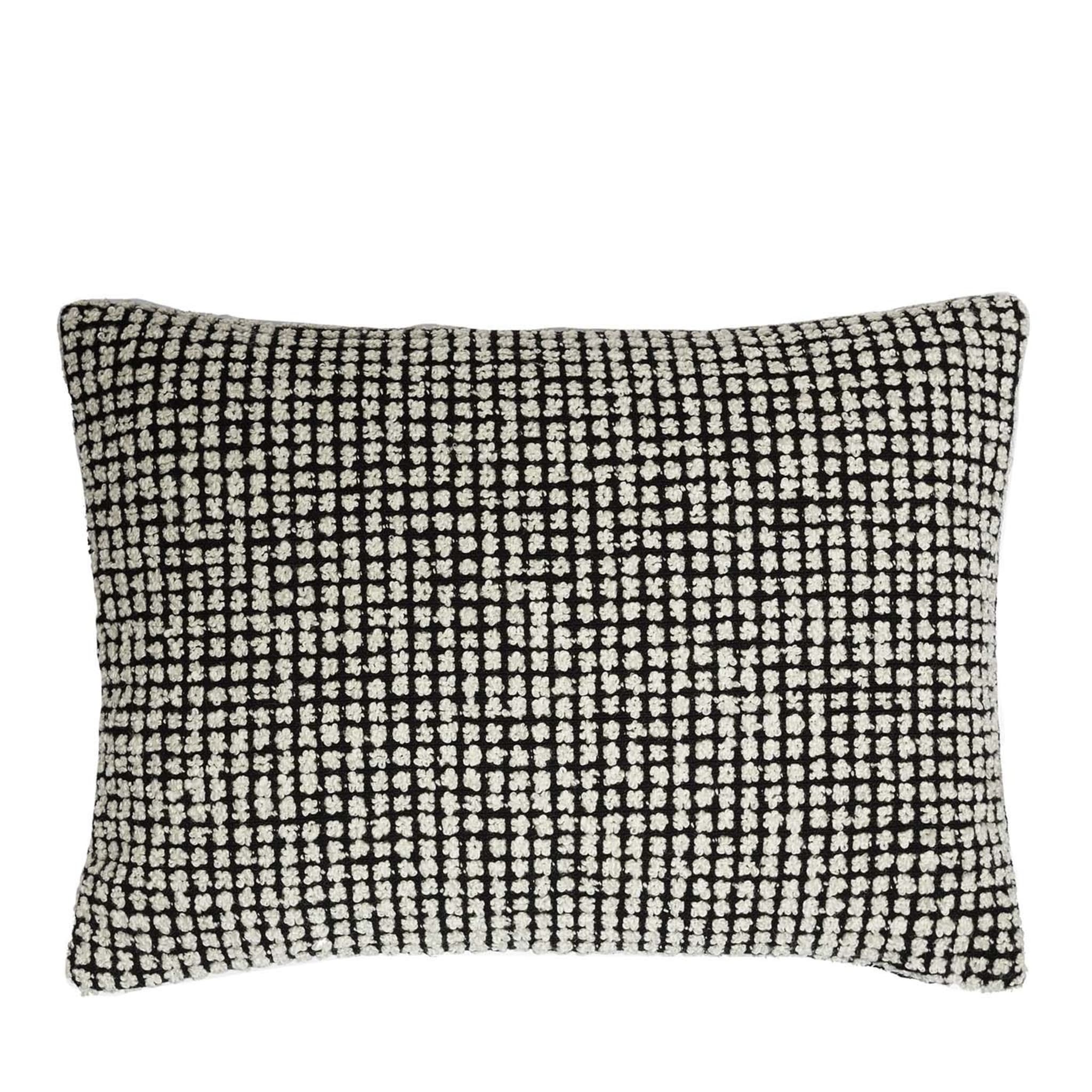 Lochanel Black-and-White Rectangular Cushion - Main view