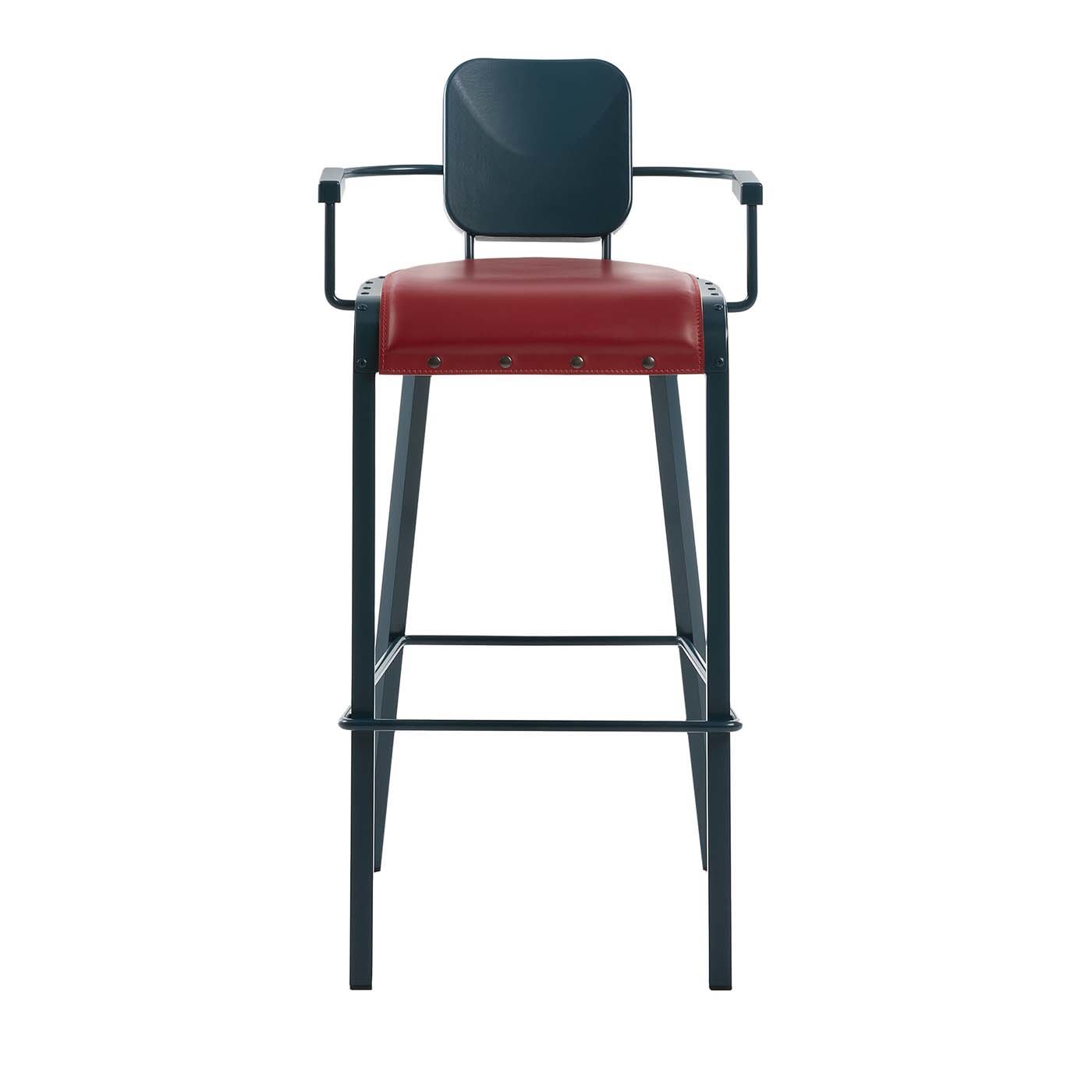 Rock Stool with Leather Seat by Marc Sadler - Da A