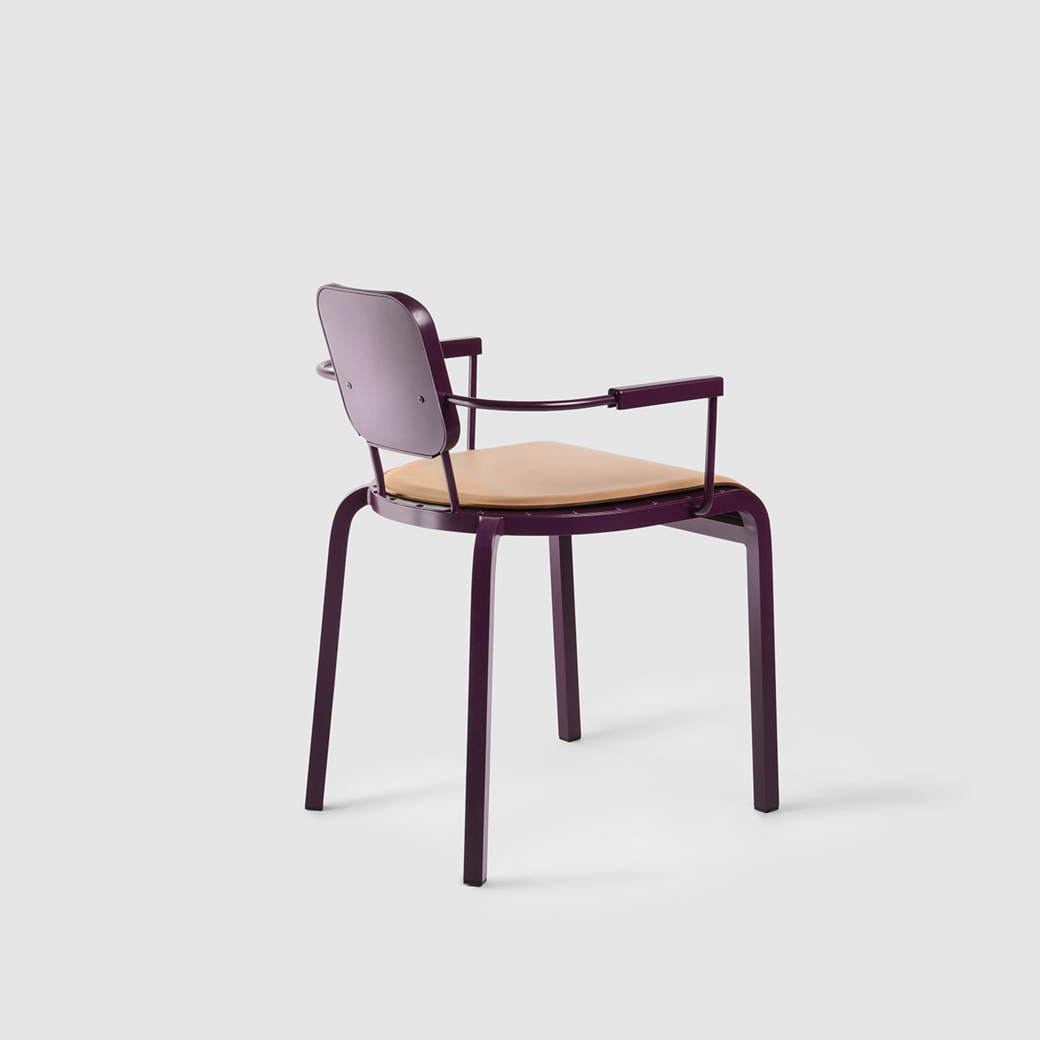 Rock4 Purple Chair with Leather Seat by Marc Sadler - Vue alternative 1