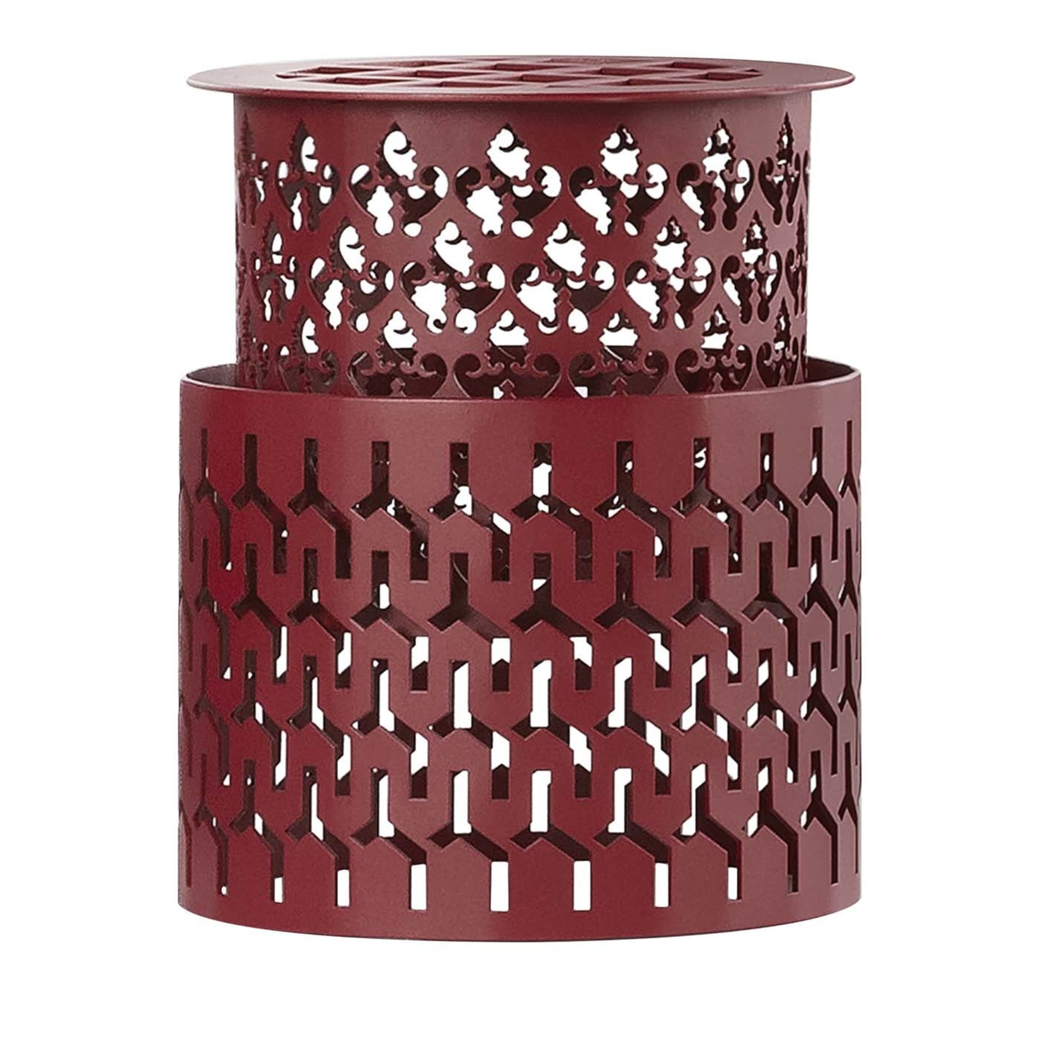 Trame Small Round Red Stool - Main view