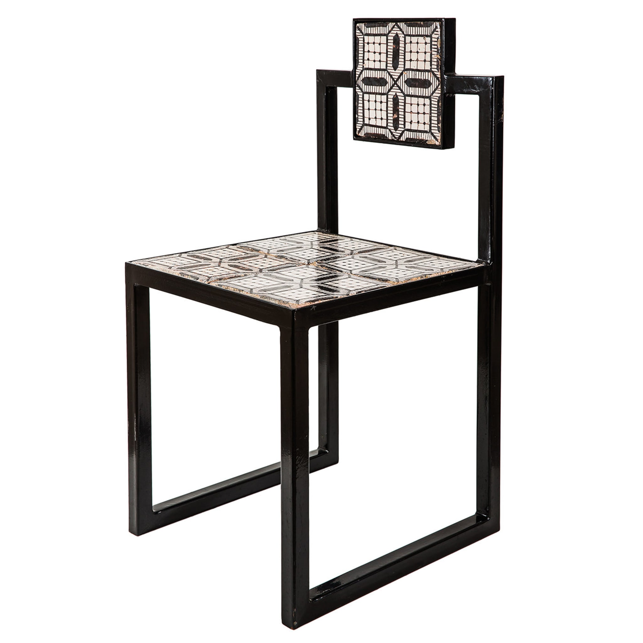 Tiles Outdoor Square Iron Chair - Alternative view 2