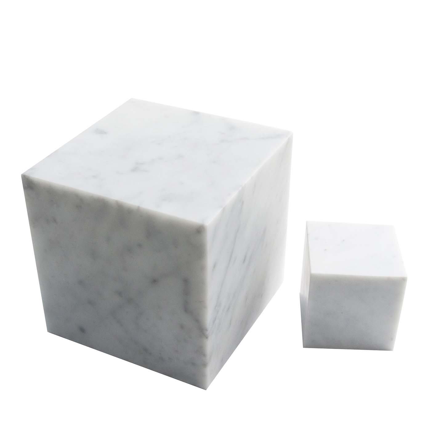 Set of Decorative Objects Paper Weight Book Holders in White Carrara Marble - FiammettaV Home Collection