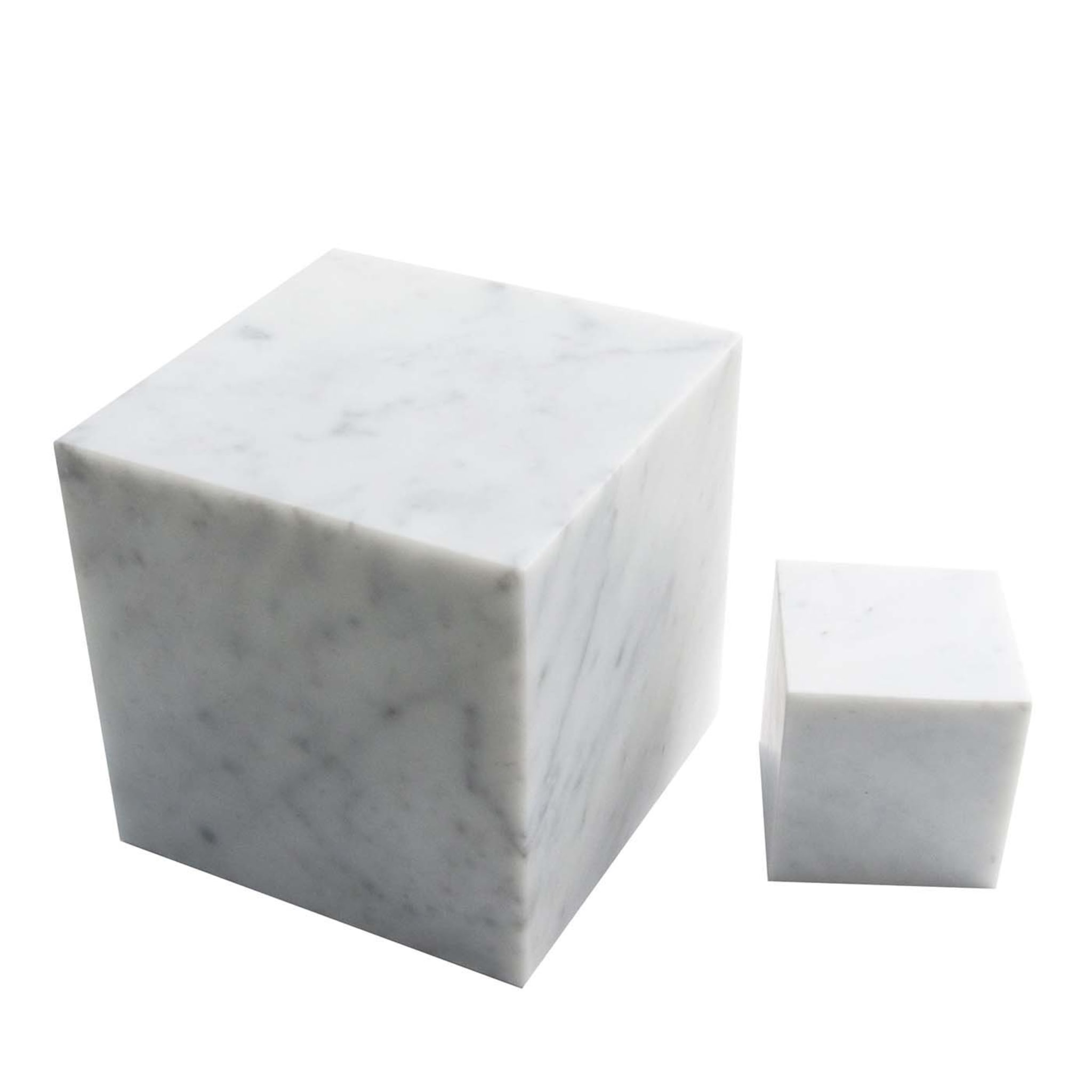 Set of Decorative Objects Paper Weight Book Holders in White Carrara Marble - Main view