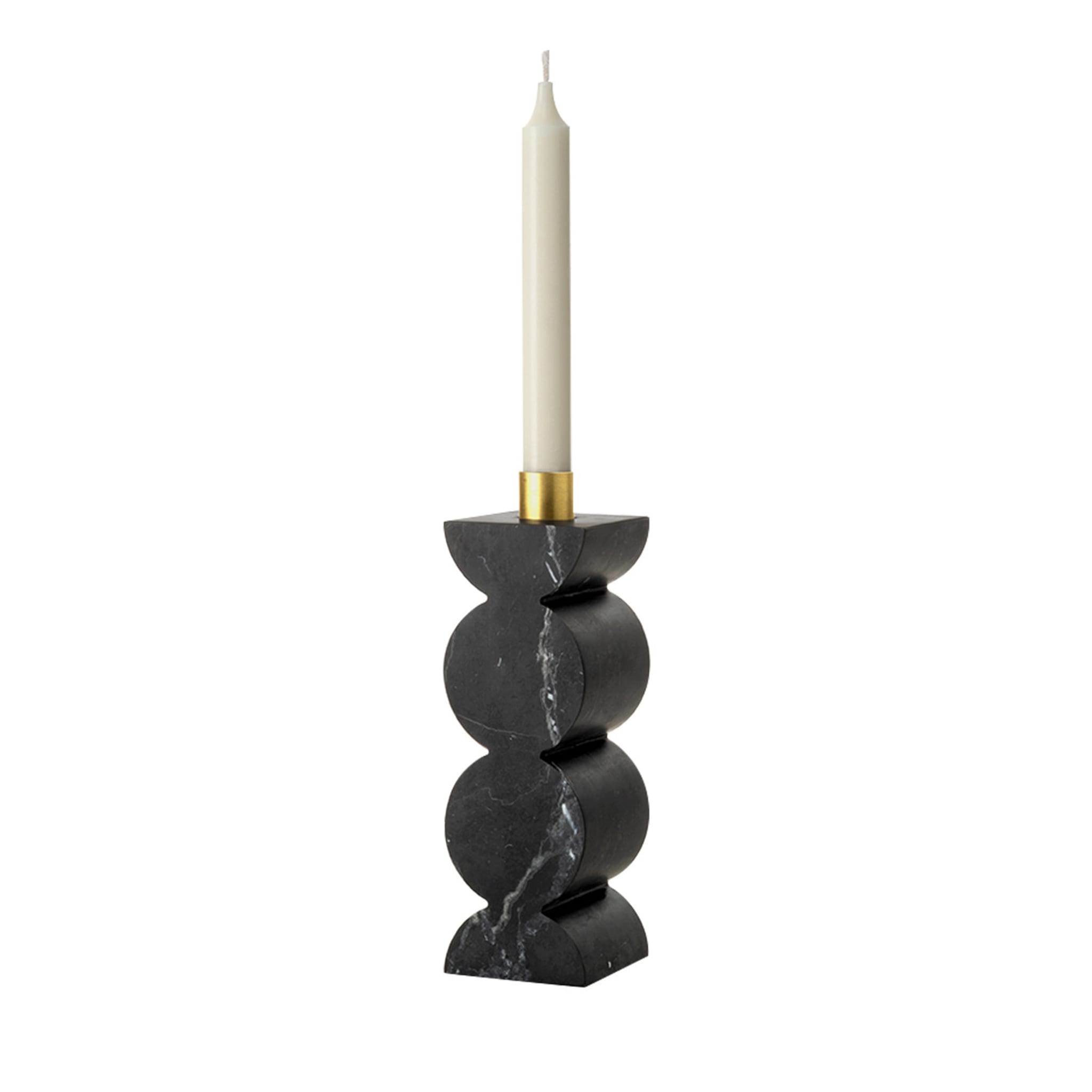 Constantin Black Marble Candle Holder by Agustina Bottoni - Main view