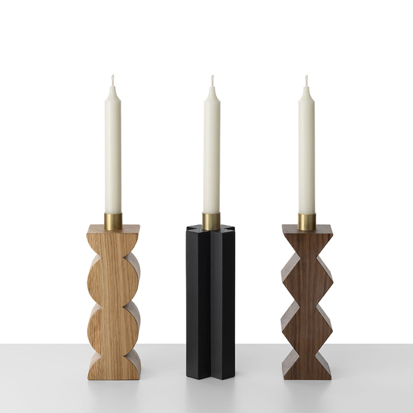 Constantin Walnut Candle Holder by Agustina Bottoni - Colé