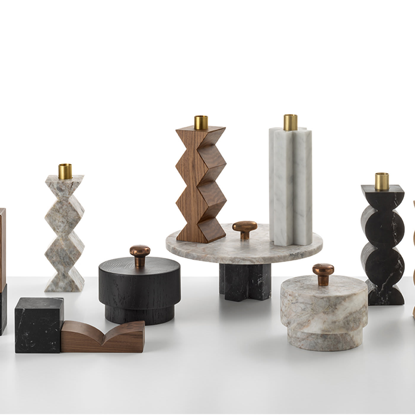 Constantin Walnut Candle Holder by Agustina Bottoni - Colé