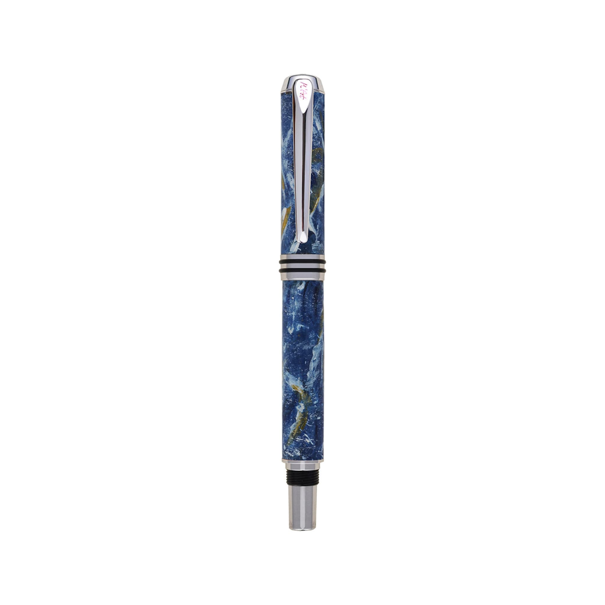 Antea Marbled Blue Roller Pen in Olive Wood - Alternative view 1