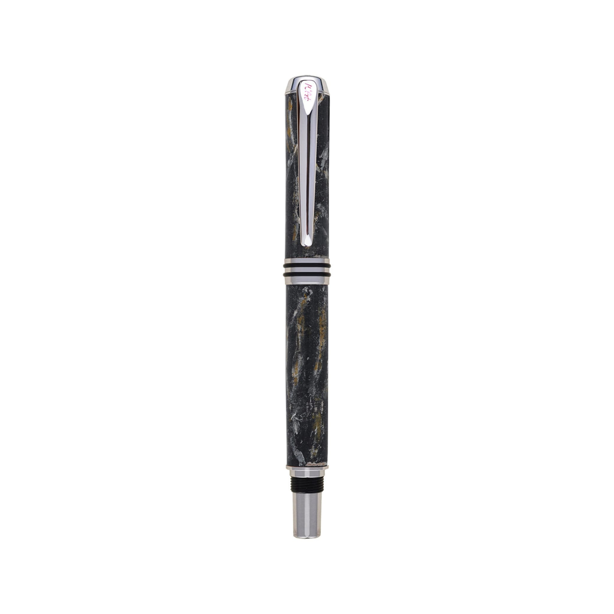 Antea Marbled Black Fountain Pen in Olive Wood - Alternative view 1