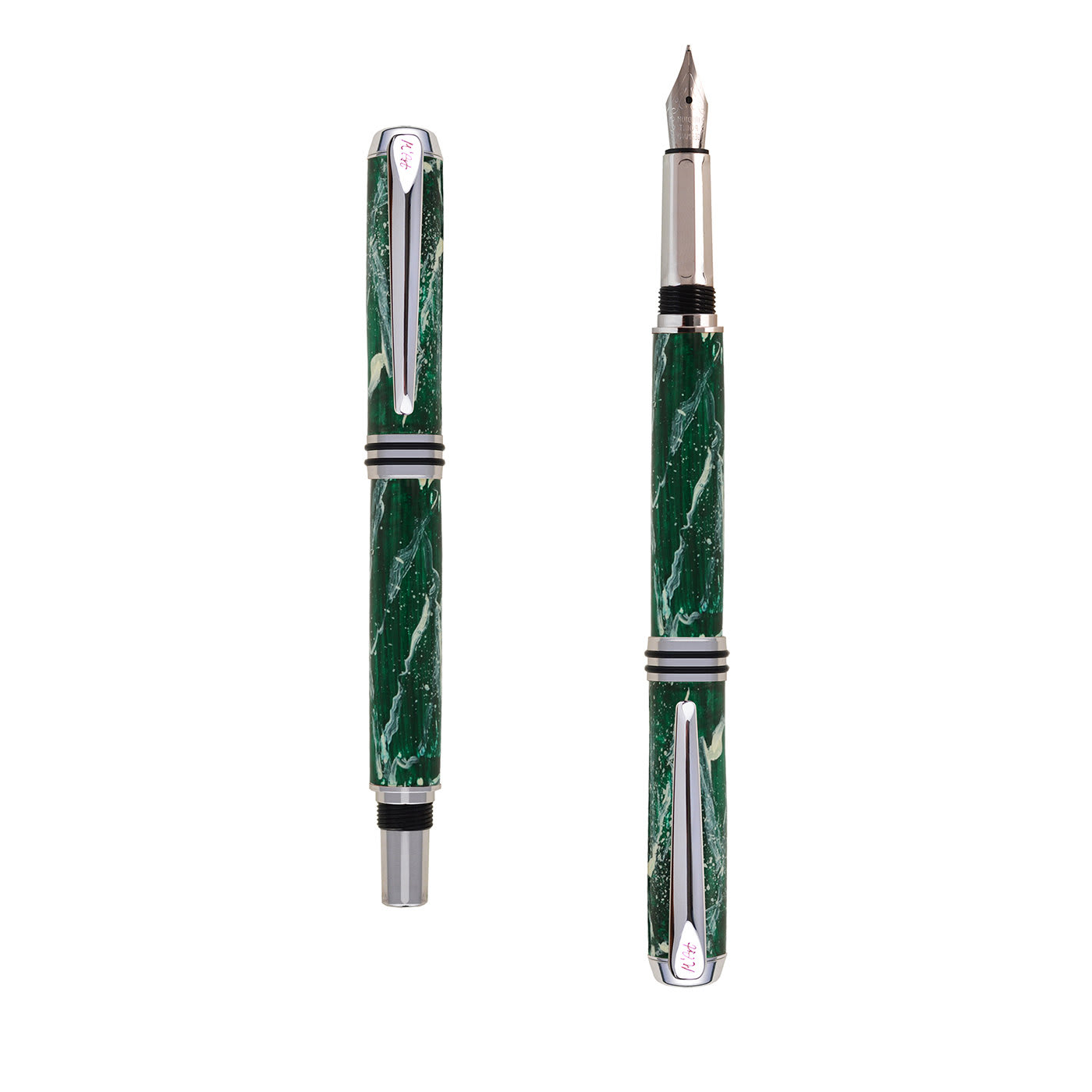 Antea Marbled Green Fountain Pen in Olive wood - M'Art