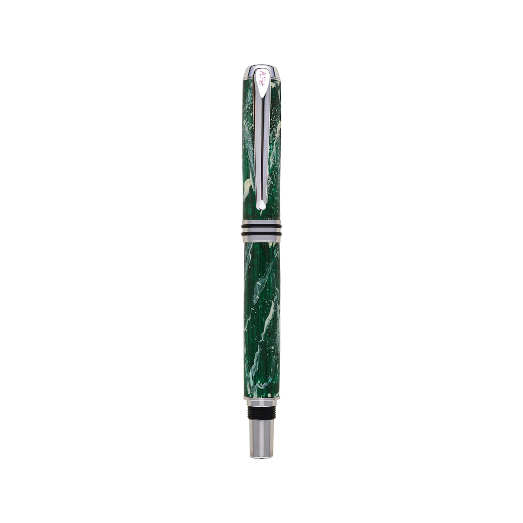 Artemisia Marbled Green Roller Pen in Olive Wood - Alternative view 1