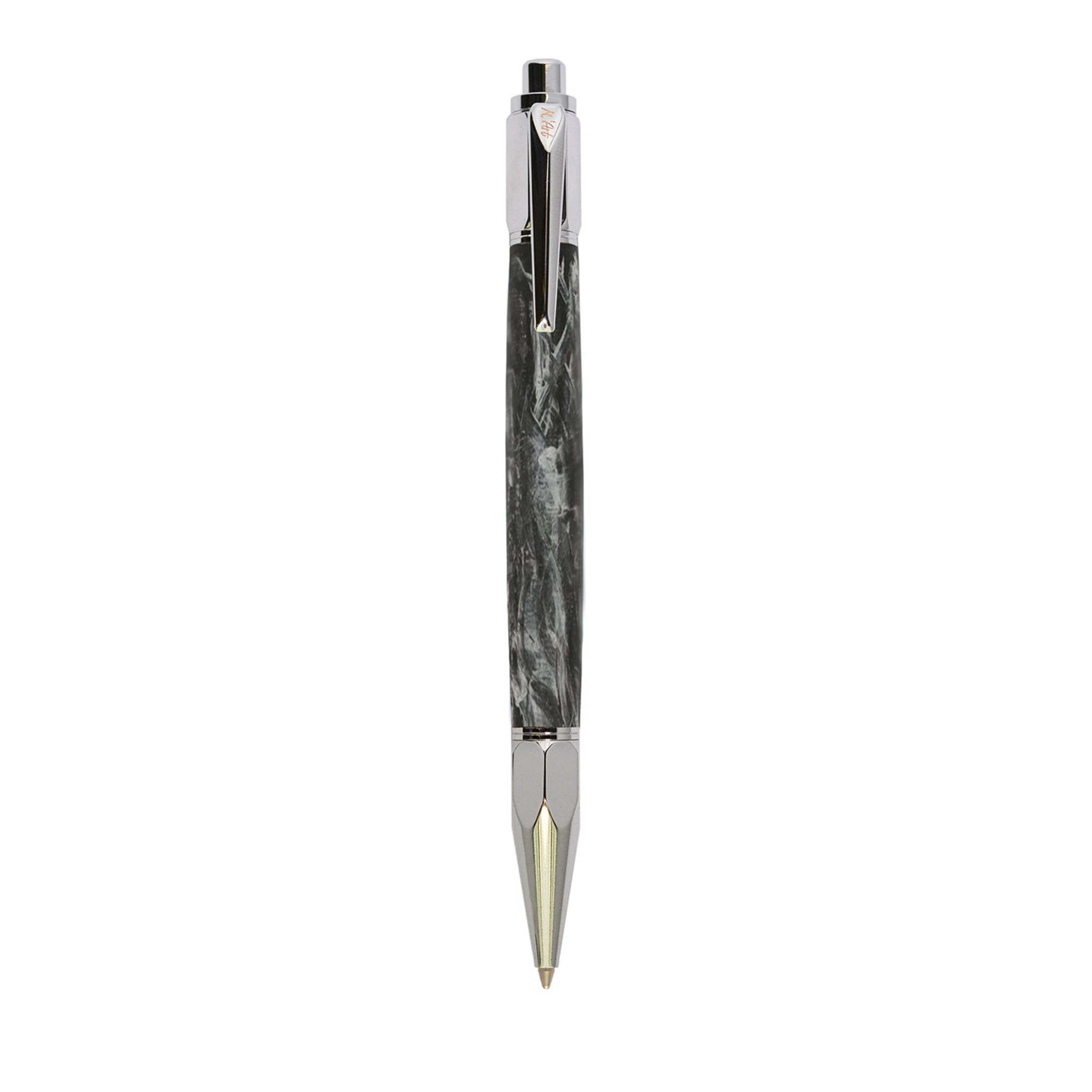 Artemisia Marbled Gray Ballpoint Pen in Olive Wood - Main view