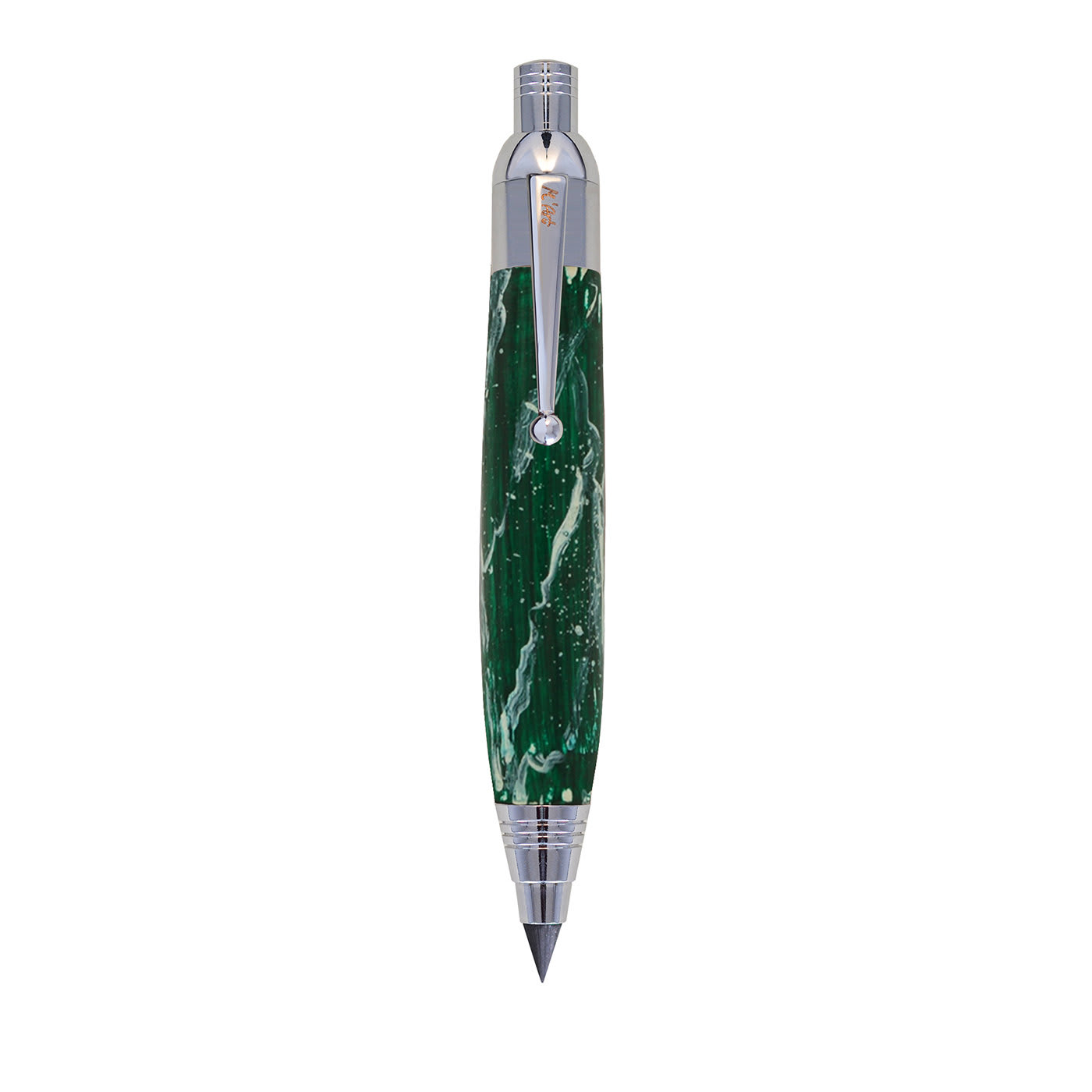 Botero Marbled Green Automatic Pencil in Olive Wood - M'Art