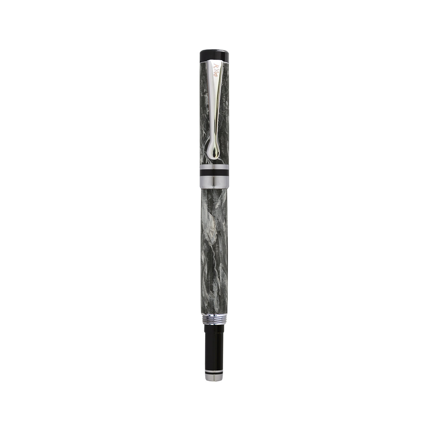 Ipazia Marbled Gray Roller Pen in Olive Wood - M'Art