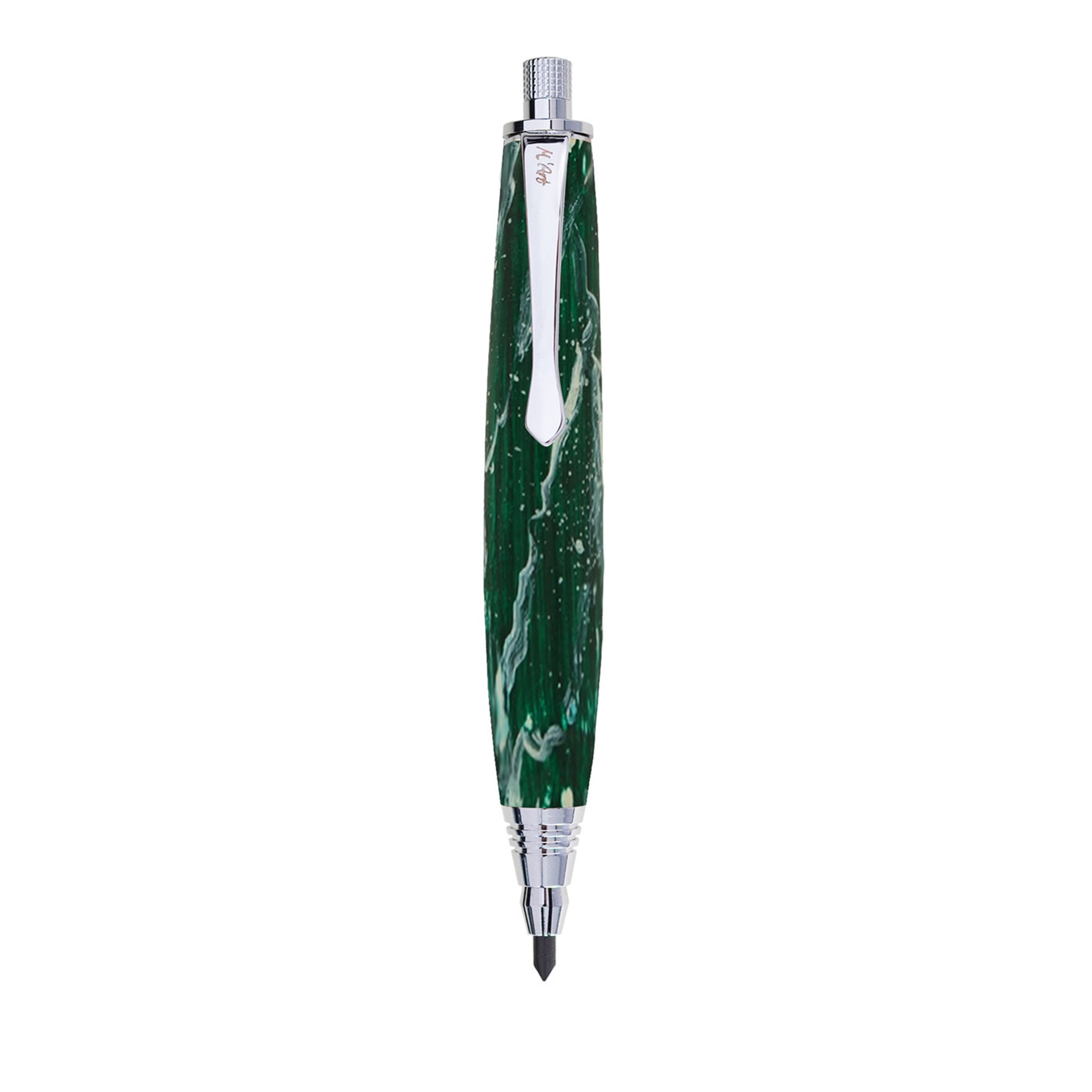 Ligabue Marbled Green Automatic Pencil in Olive Wood - Main view