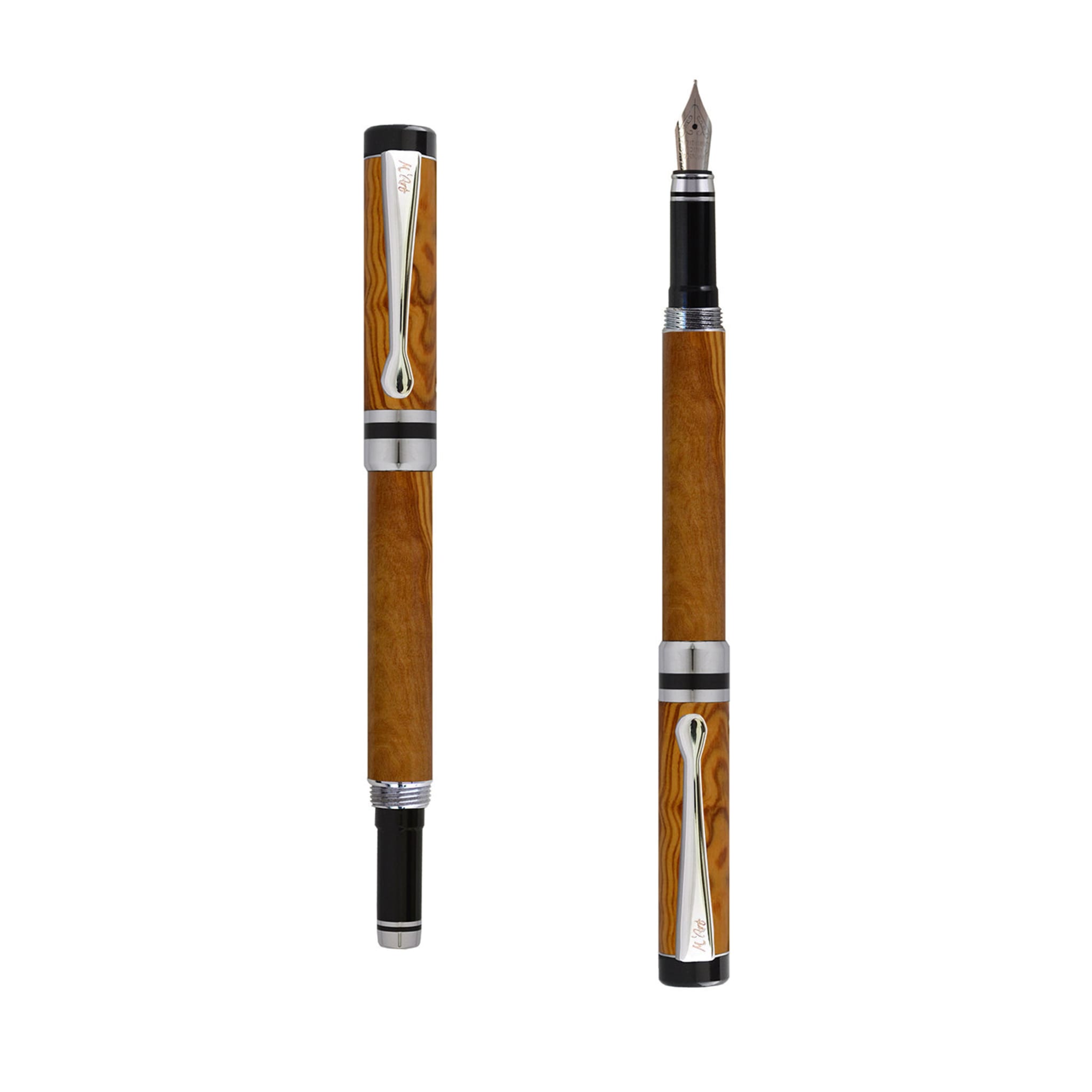 Ipazia Fountain Pen in Olive Wood - Main view