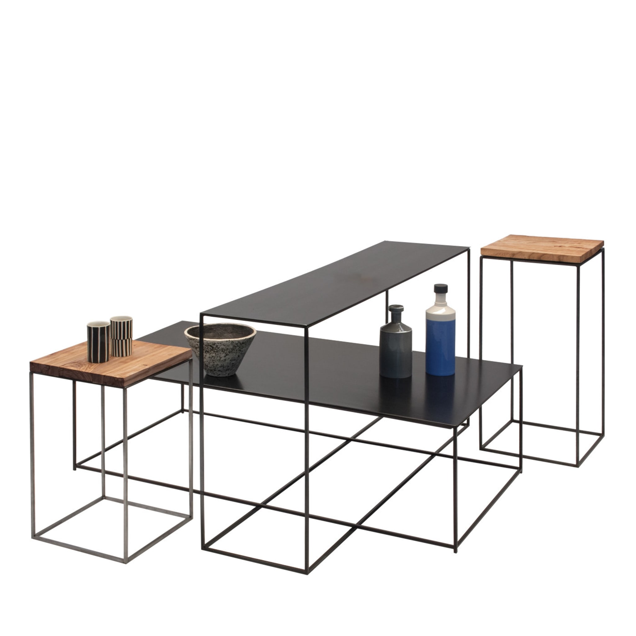 Set of 4 Slim Irony Low Tables - Main view