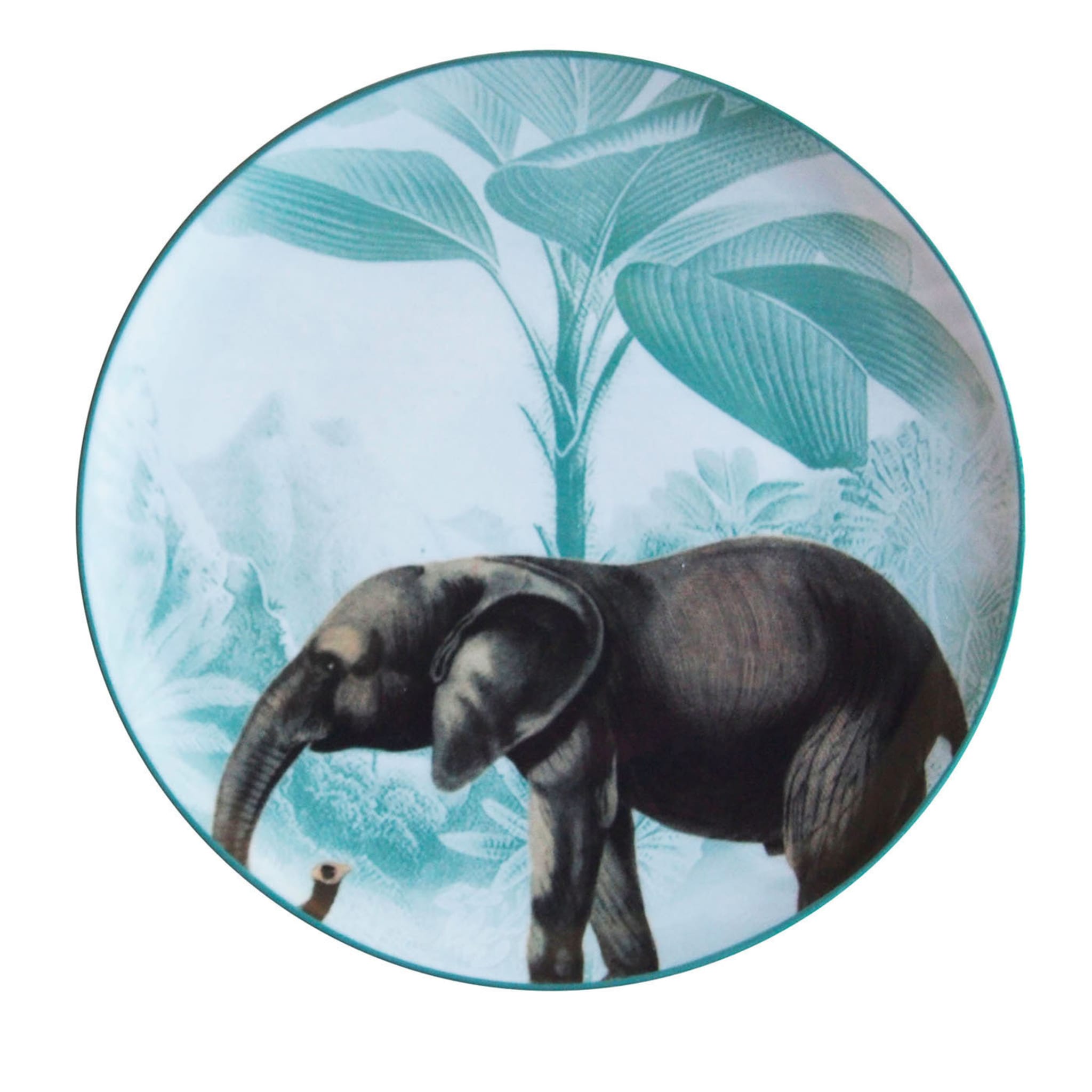 Plato llano de porcelana Elephant Menagerie Ottomane - Vista principal