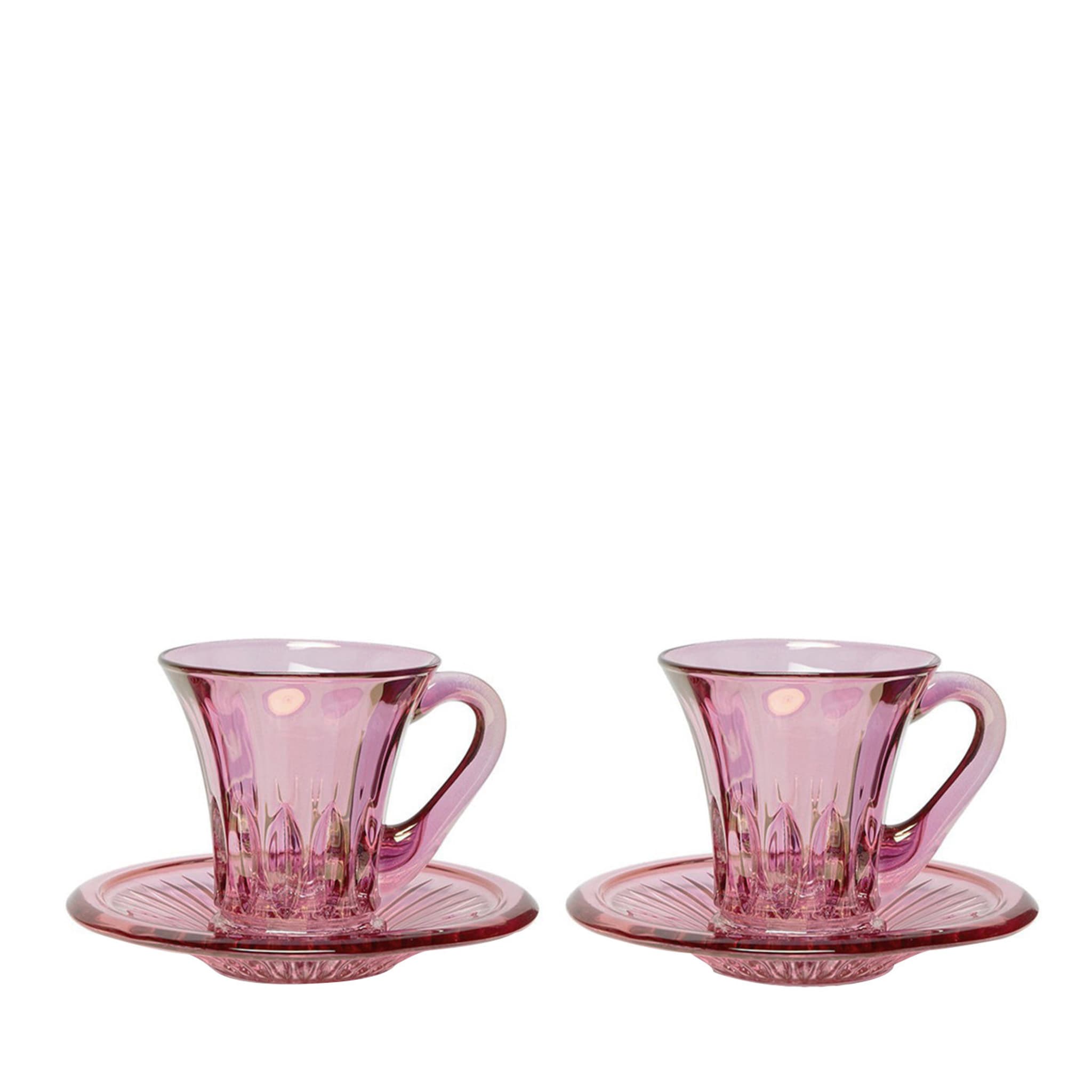 Prestige Set of 2 Transparent Pink Espresso Cups - Main view