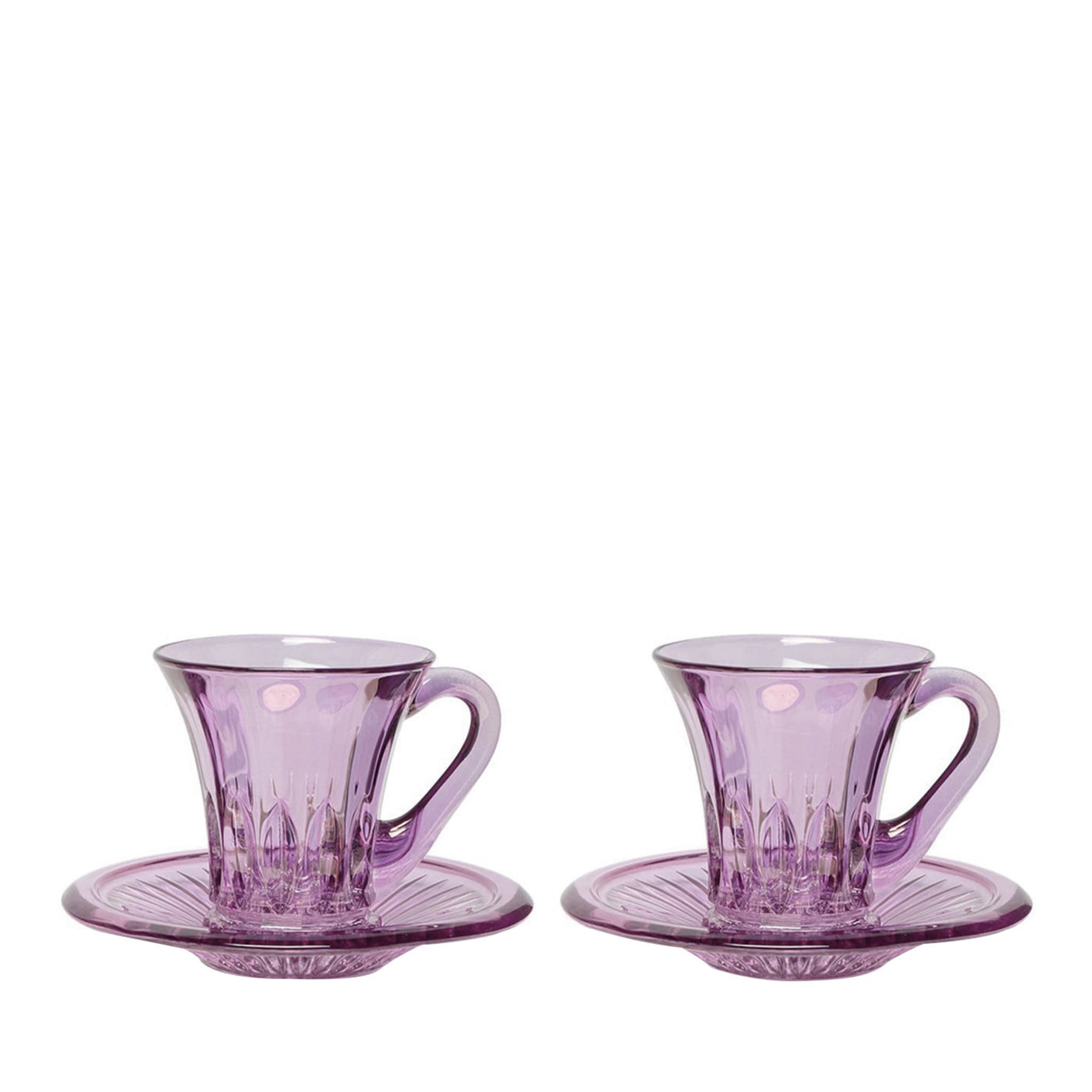 Prestige Set de 2 Tazas de Espresso Violeta Transparente - Vista principal