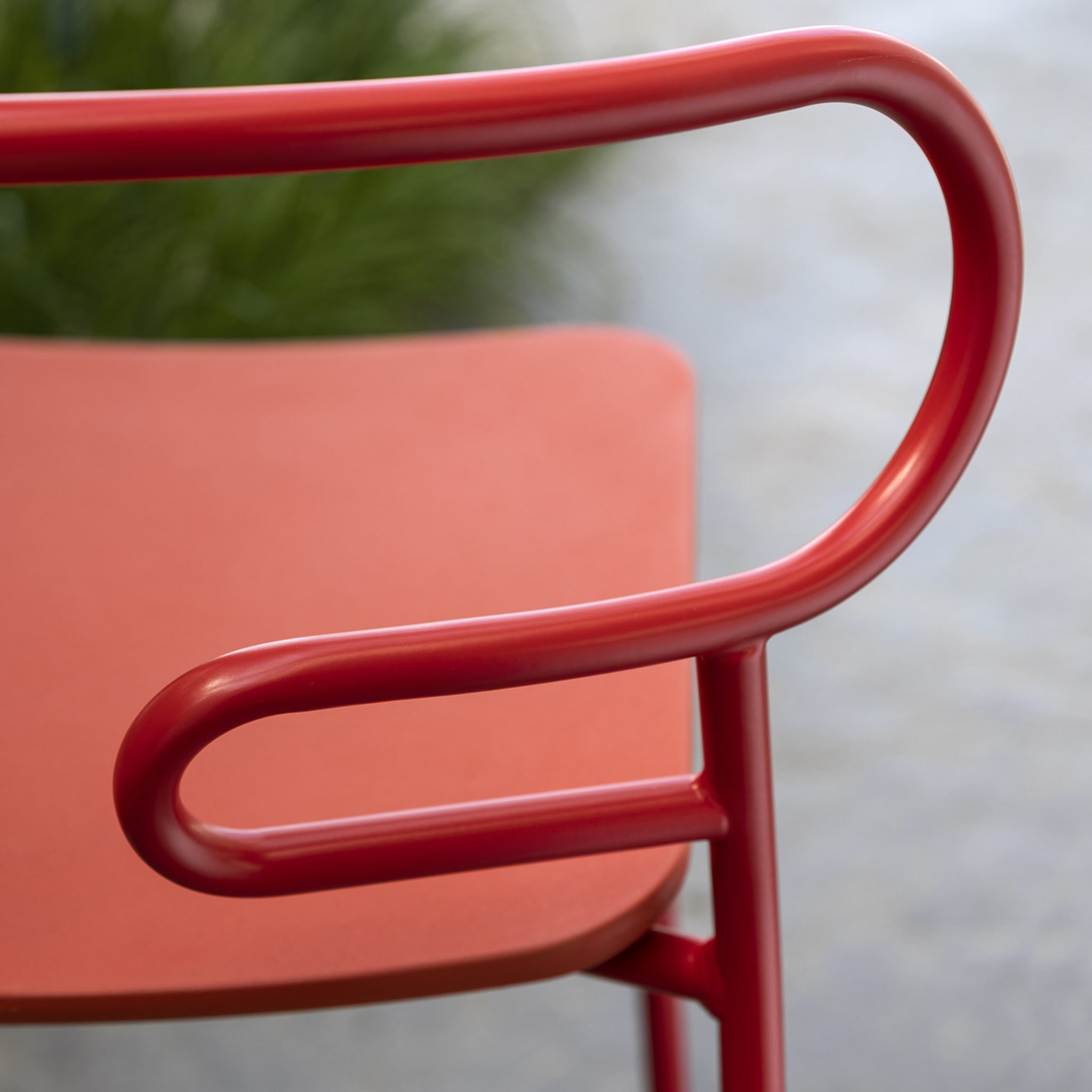 Genoa Red Bar Stool By Cesare Ehr - Alternative view 1