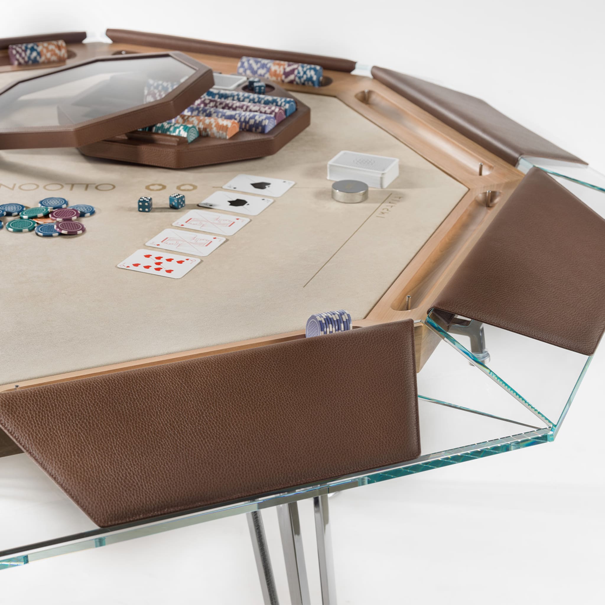 Unootto 8 Player Wood Edition Poker Table - Alternative view 1