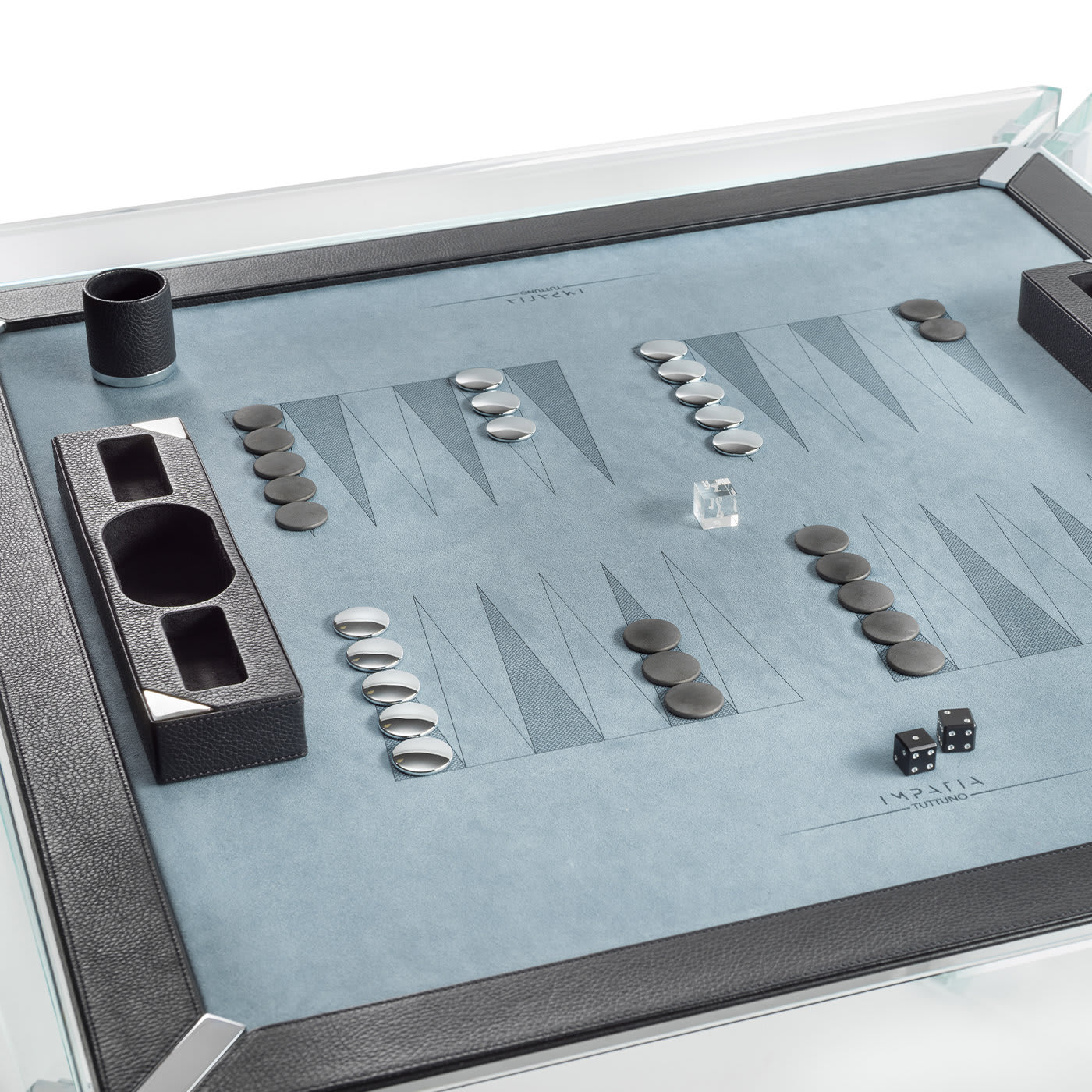 Tuttuno Leather Edition Backgammon Game Table - Impatia