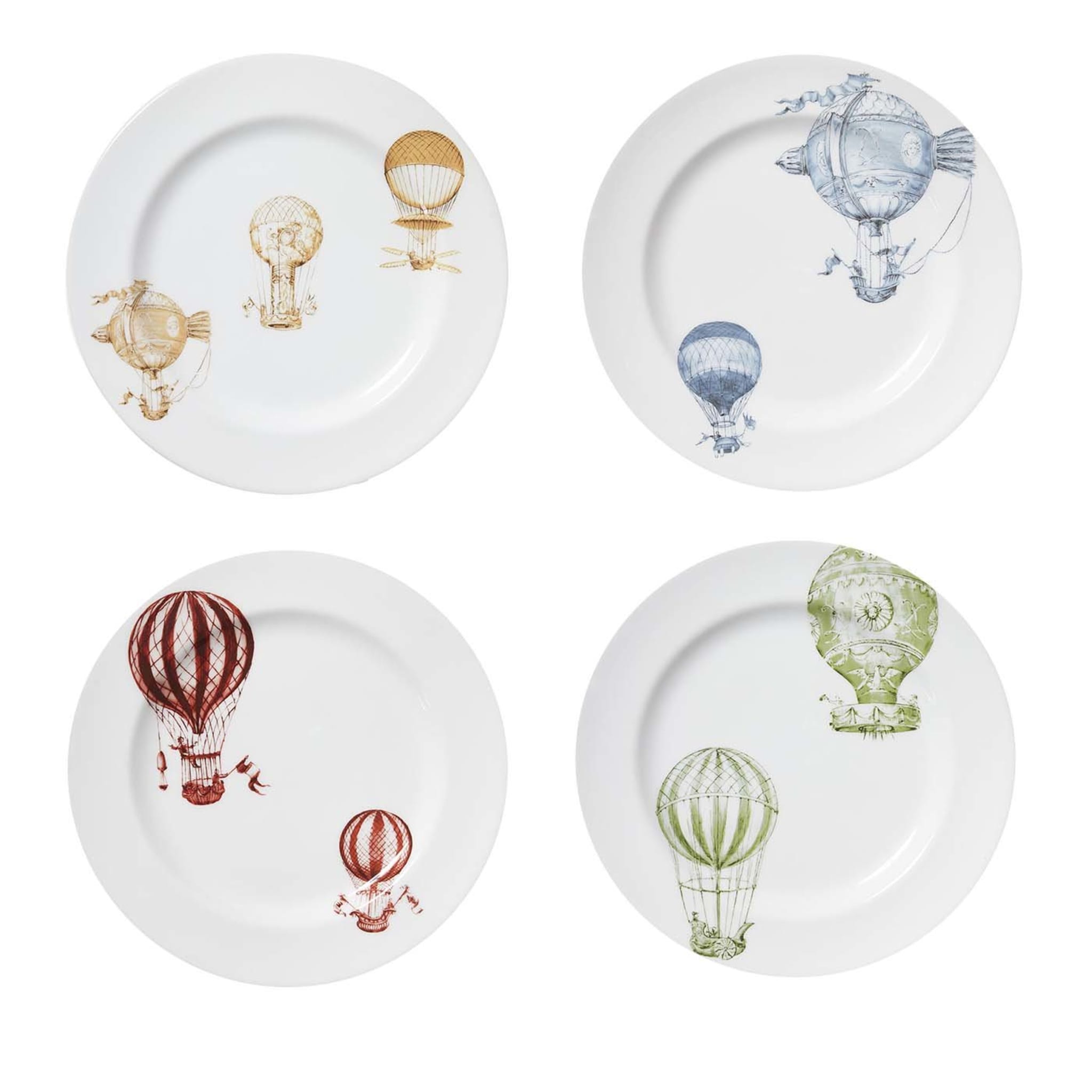 Mongolfiere N°2 Dinner Plates Set of 4 - Main view