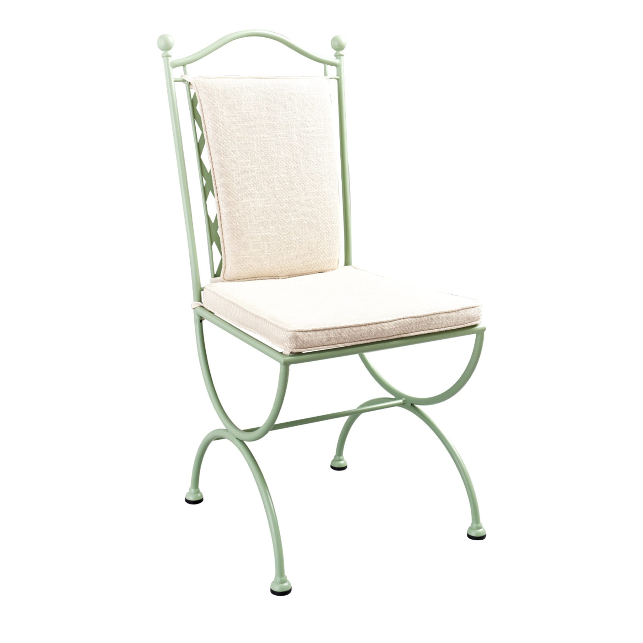 Rombi Outdoor Green Wrought Iron Chair - Main view