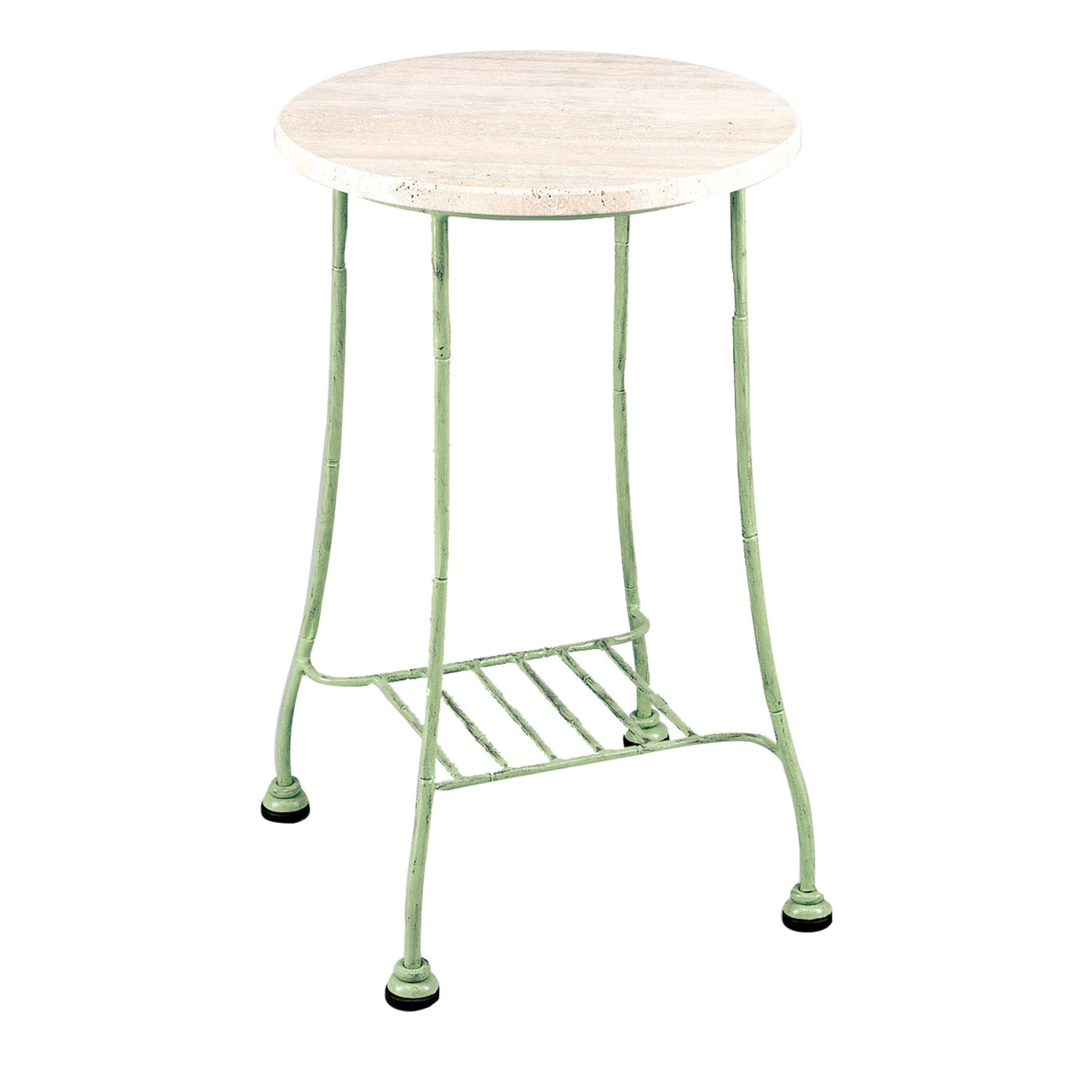 Bamboo Outdoor Green Stainless Steel High Side Table - Main view