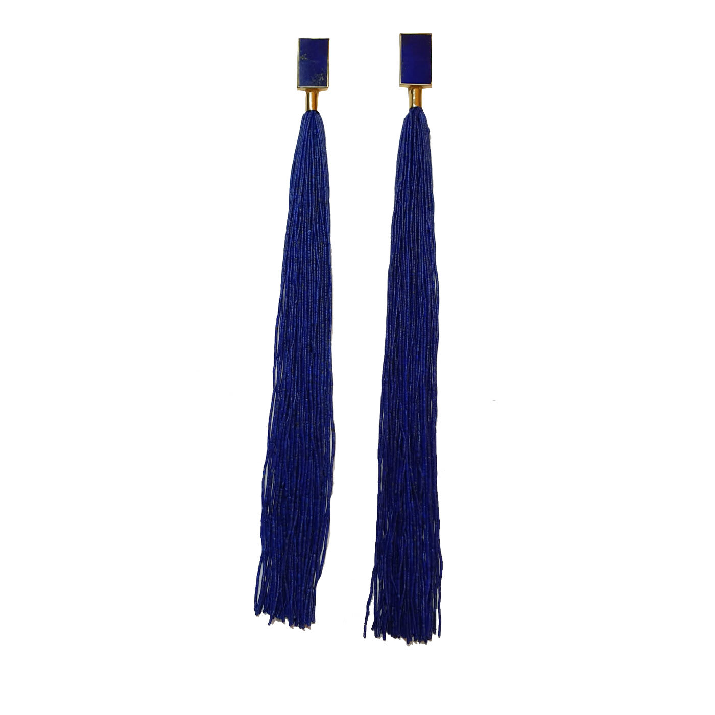 Blue Stripes Earrings - Oreria
