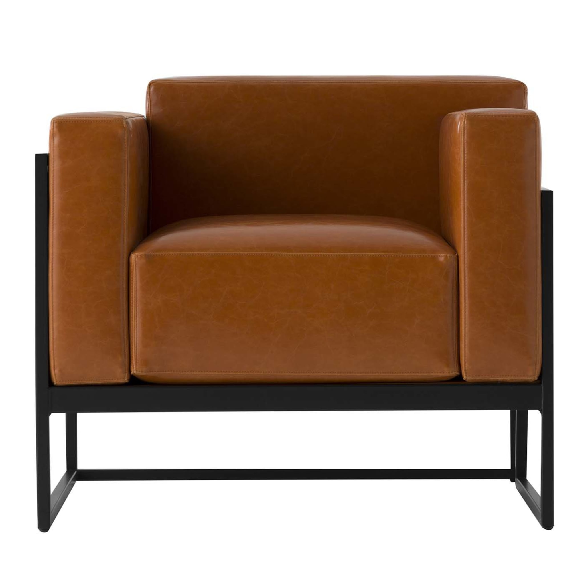 Kirk Cognac Leather Armchair - Main view