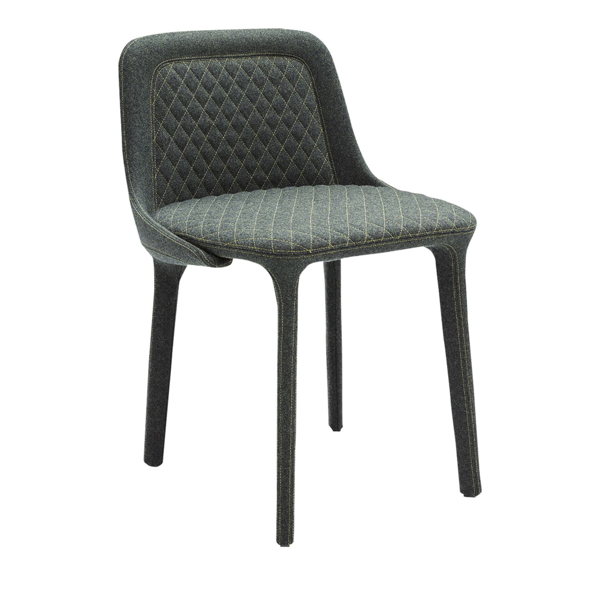 Lepel Green Quilted Chair by Luca Nichetto - Main view