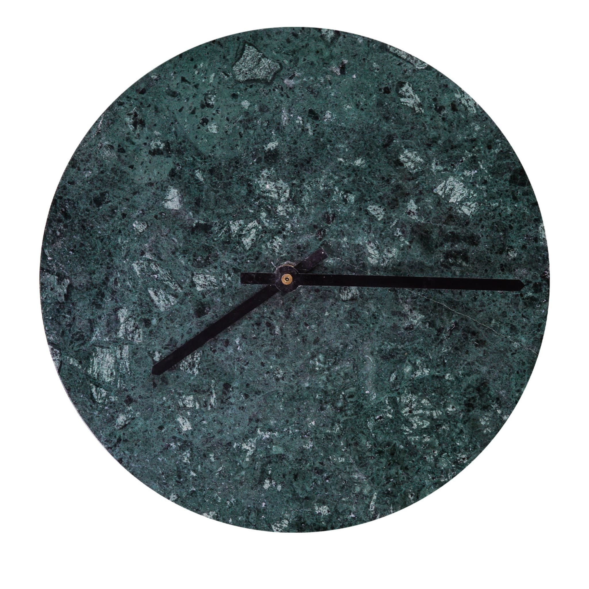 Reloj de pared Krono de mármol verde de Guatemala - Vista principal