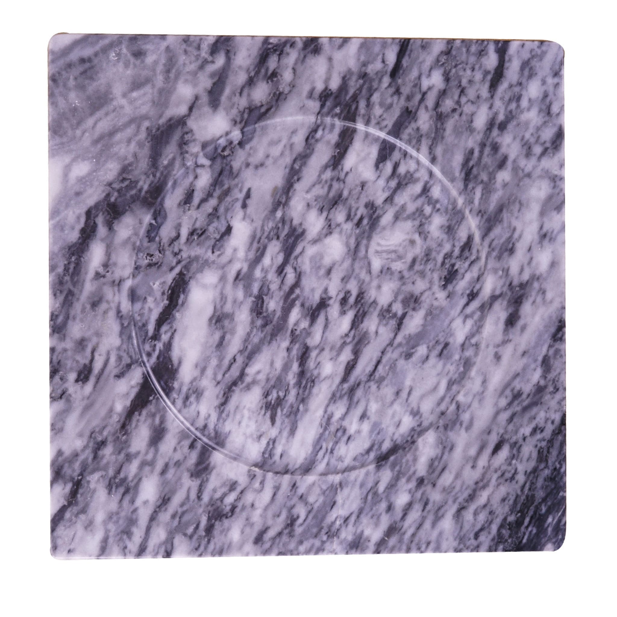 Ulisse Plate in Bardiglio Nuvolato Marble - Main view