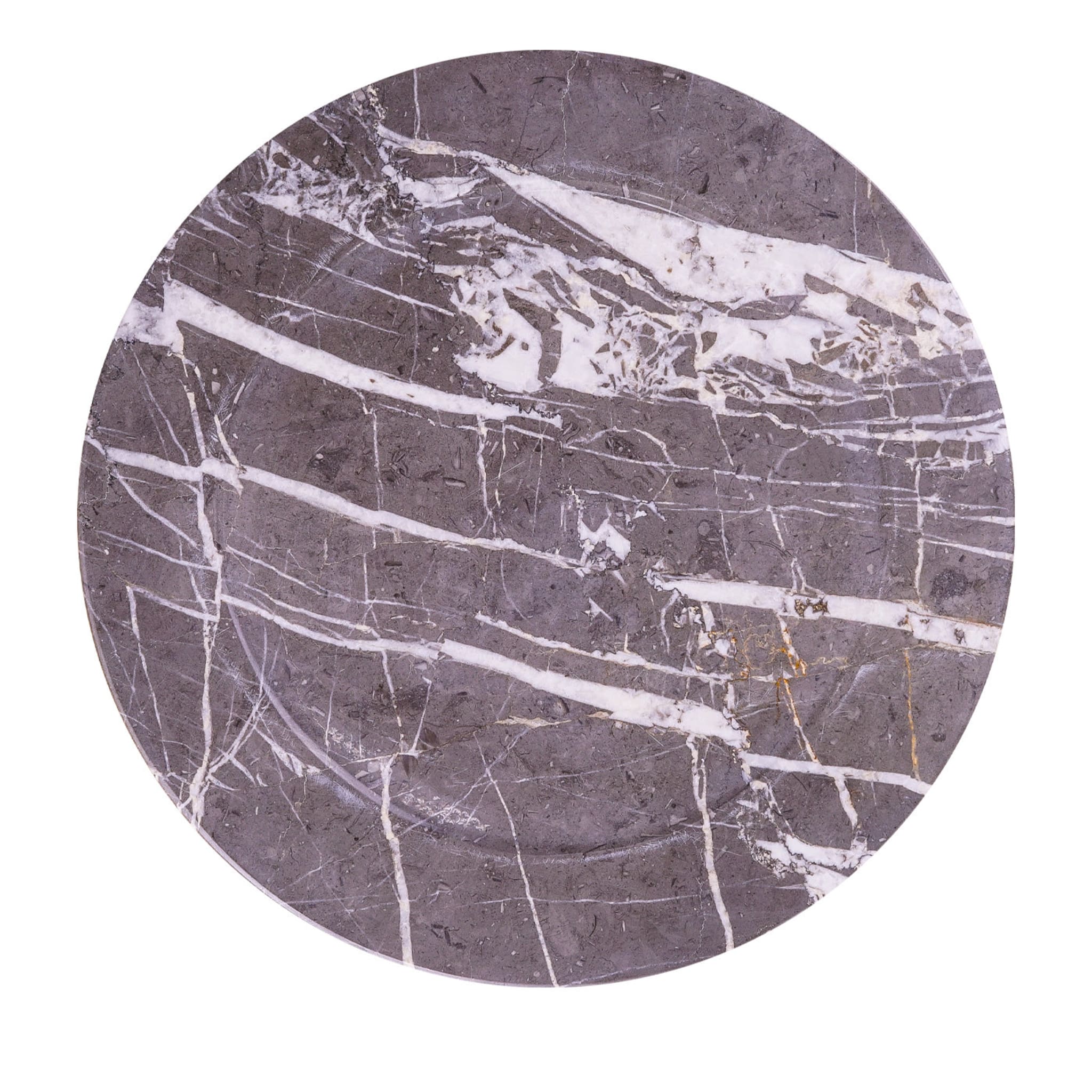 Omero Plate in Graphite Marble - Main view