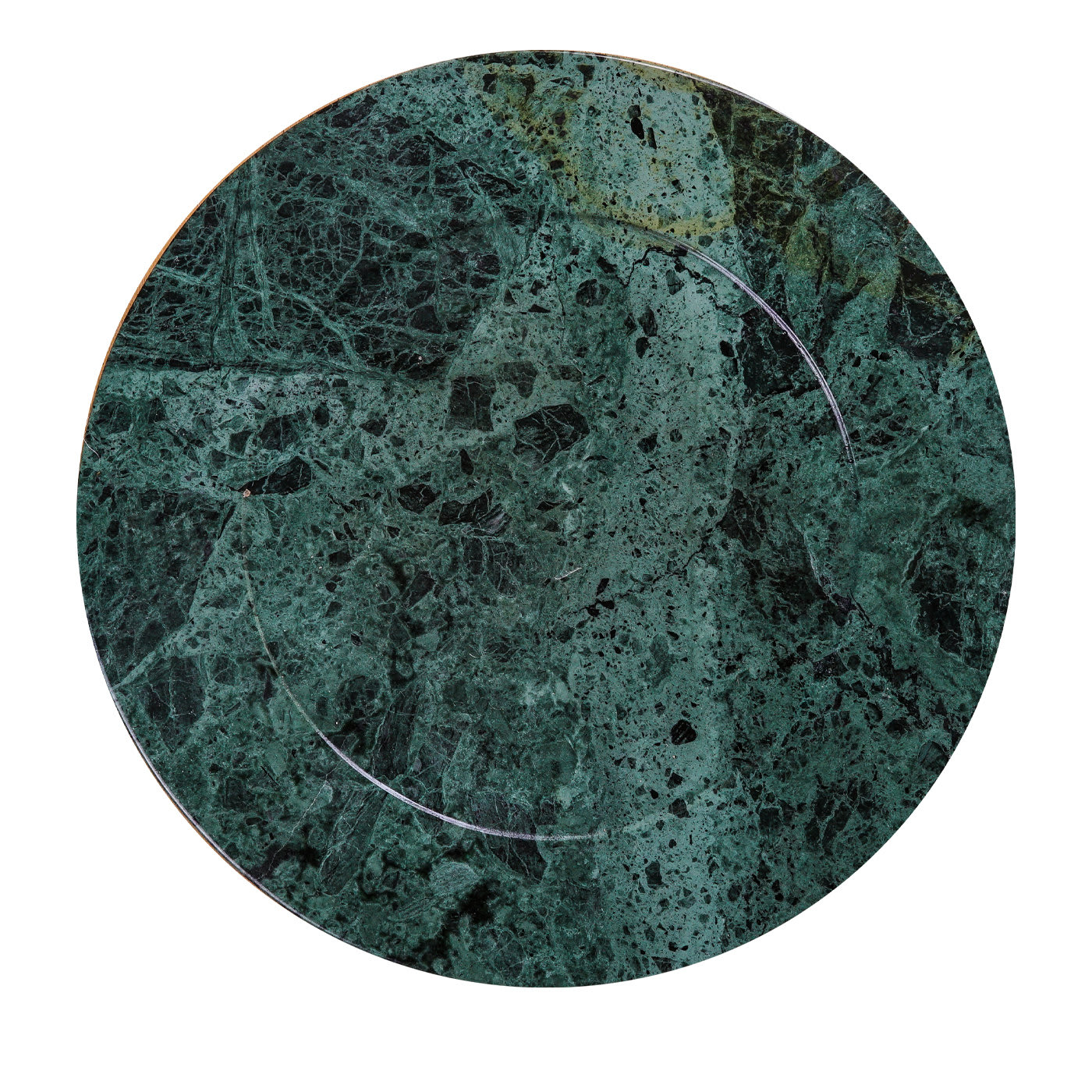 Omero Plate in Green Guatemala Marble - La Sartoria del Marmo by Lombardi Marmi