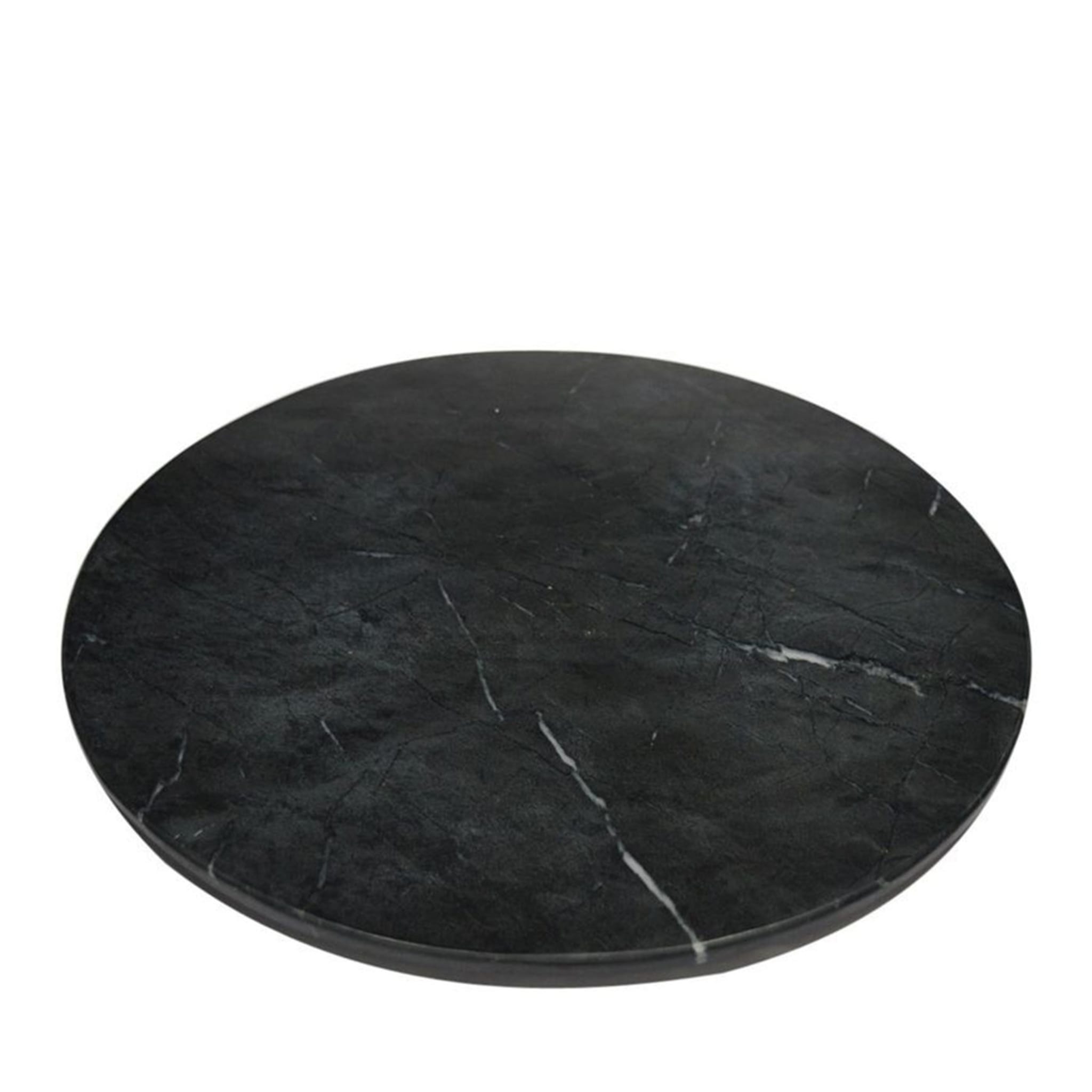 Perfeo Round Chopping Board in Black Marquina Marble - Main view