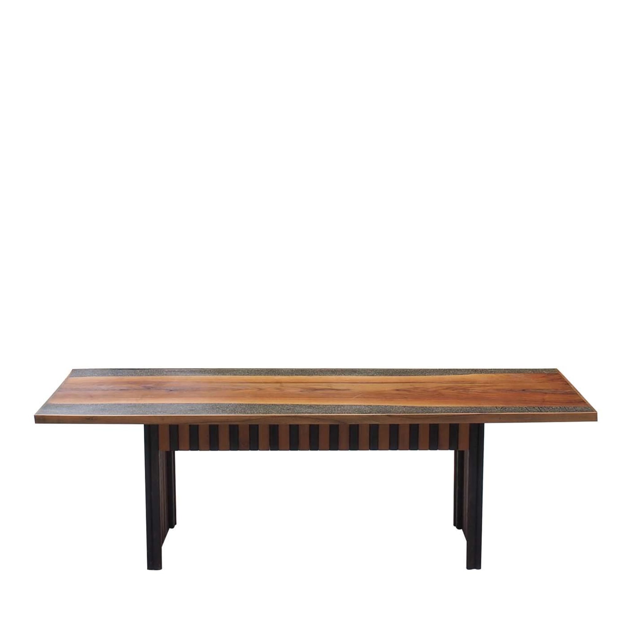 Walnut and Stones Dining Table - Main view