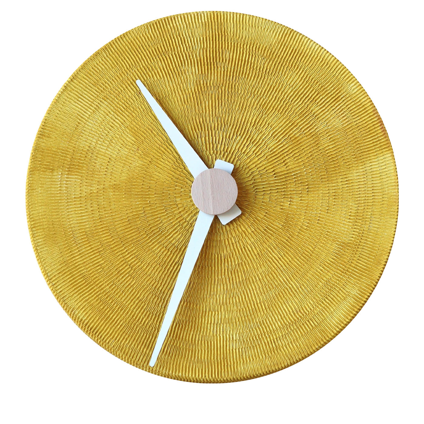 Porcelain Full Moon Wall Clock Honey-Coloured - Federica Bubani